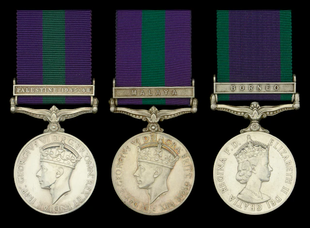 General Service 1918-62, 1 clasp (2), Palestine 1945-48 (14828136