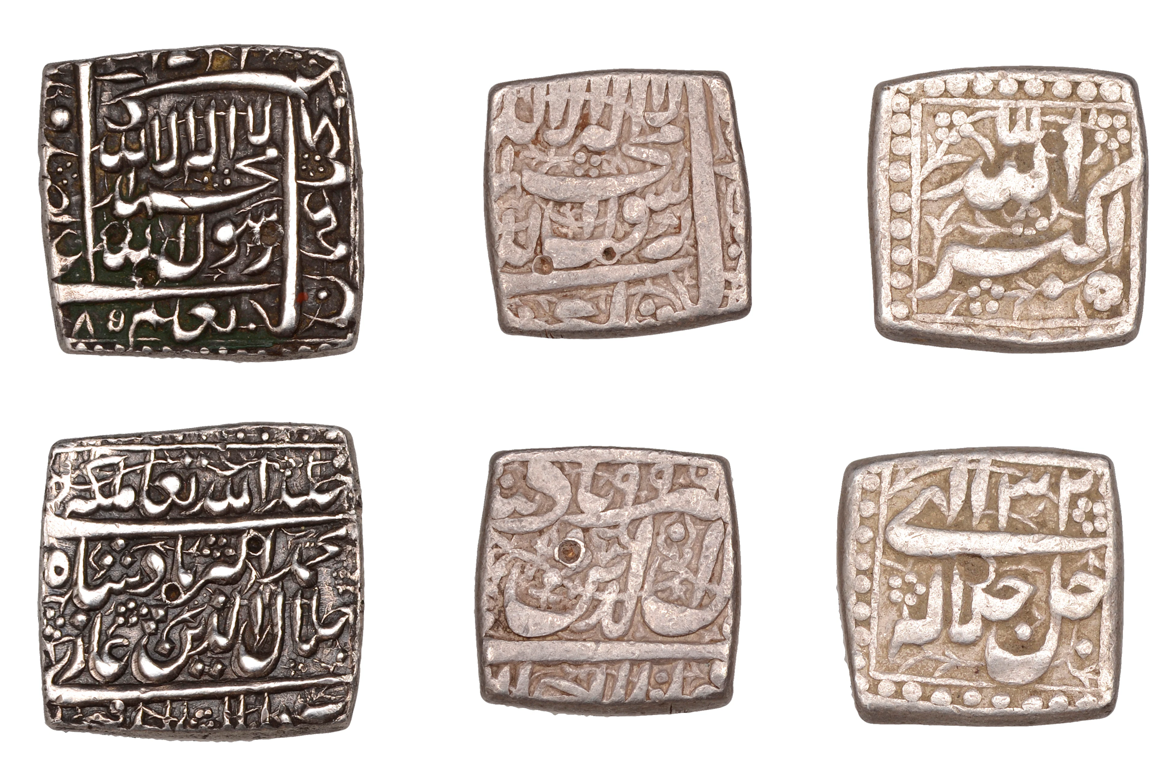 India, Mughal Empire, Mohammad Akbar, Rupees (3), all AH 963-1014