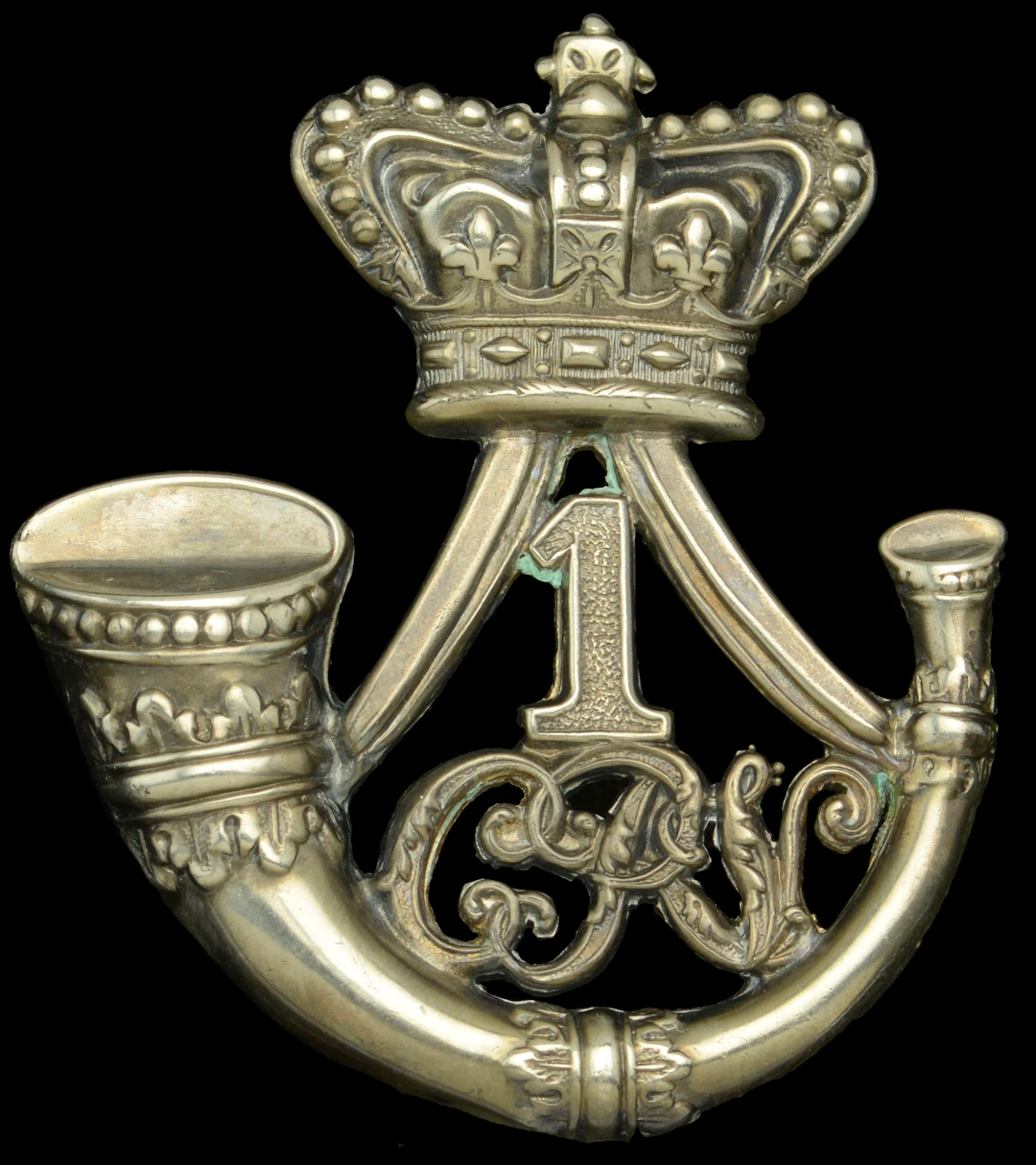 1st (Carlisle) Cumberland Rifle Volunteers, Officer’s Forage Cap Badge.
