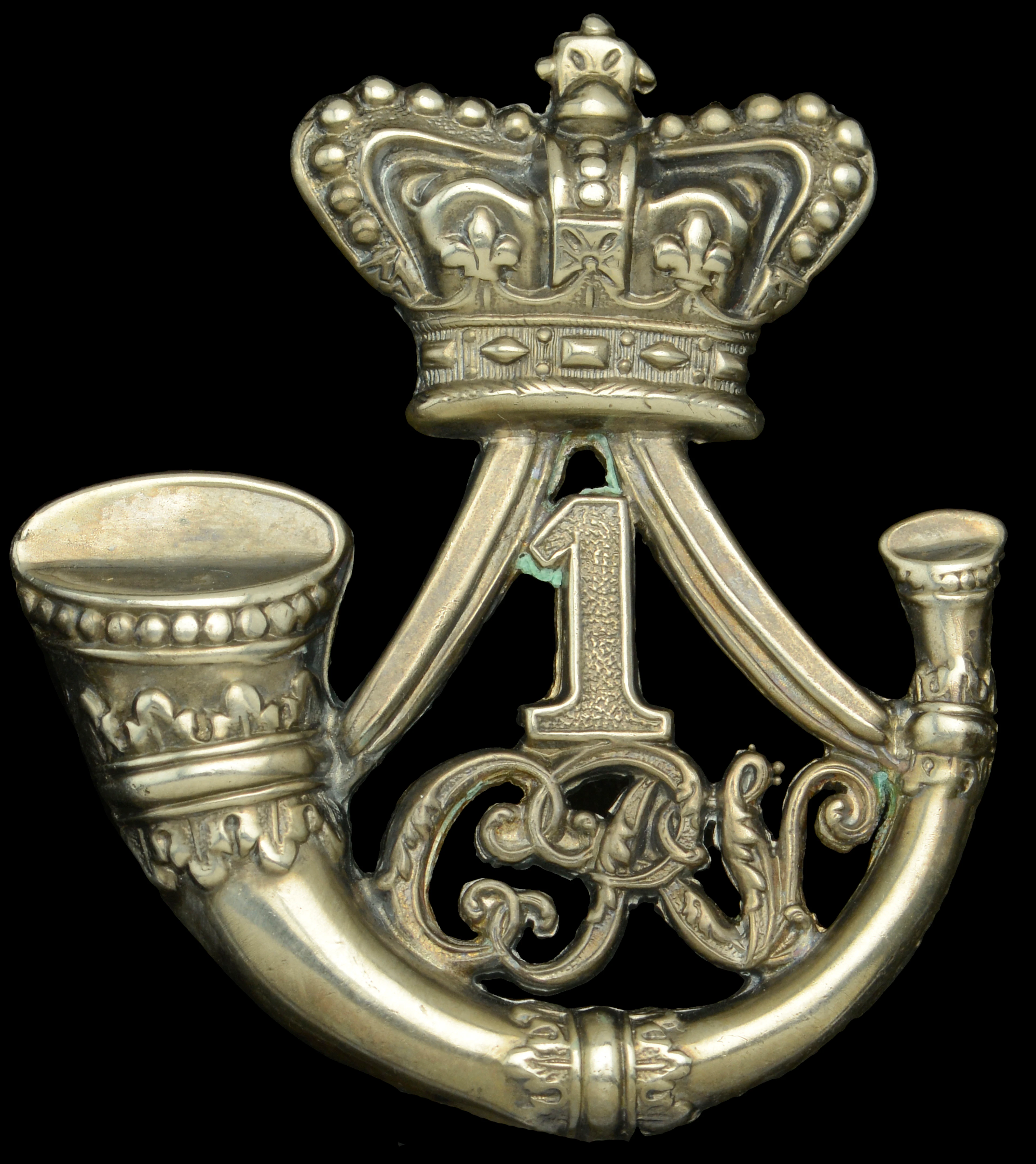 1st (Carlisle) Cumberland Rifle Volunteers, Officer’s Forage Cap Badge.