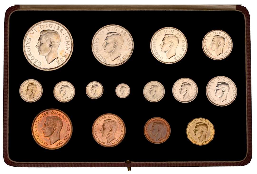 George VI (1936-1952), Proof set, 1937, comprising Crown to Farthing