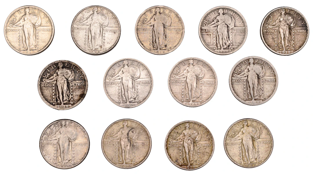 United States of America, ‘Standing Liberty’ Quarter-Dollars (13)