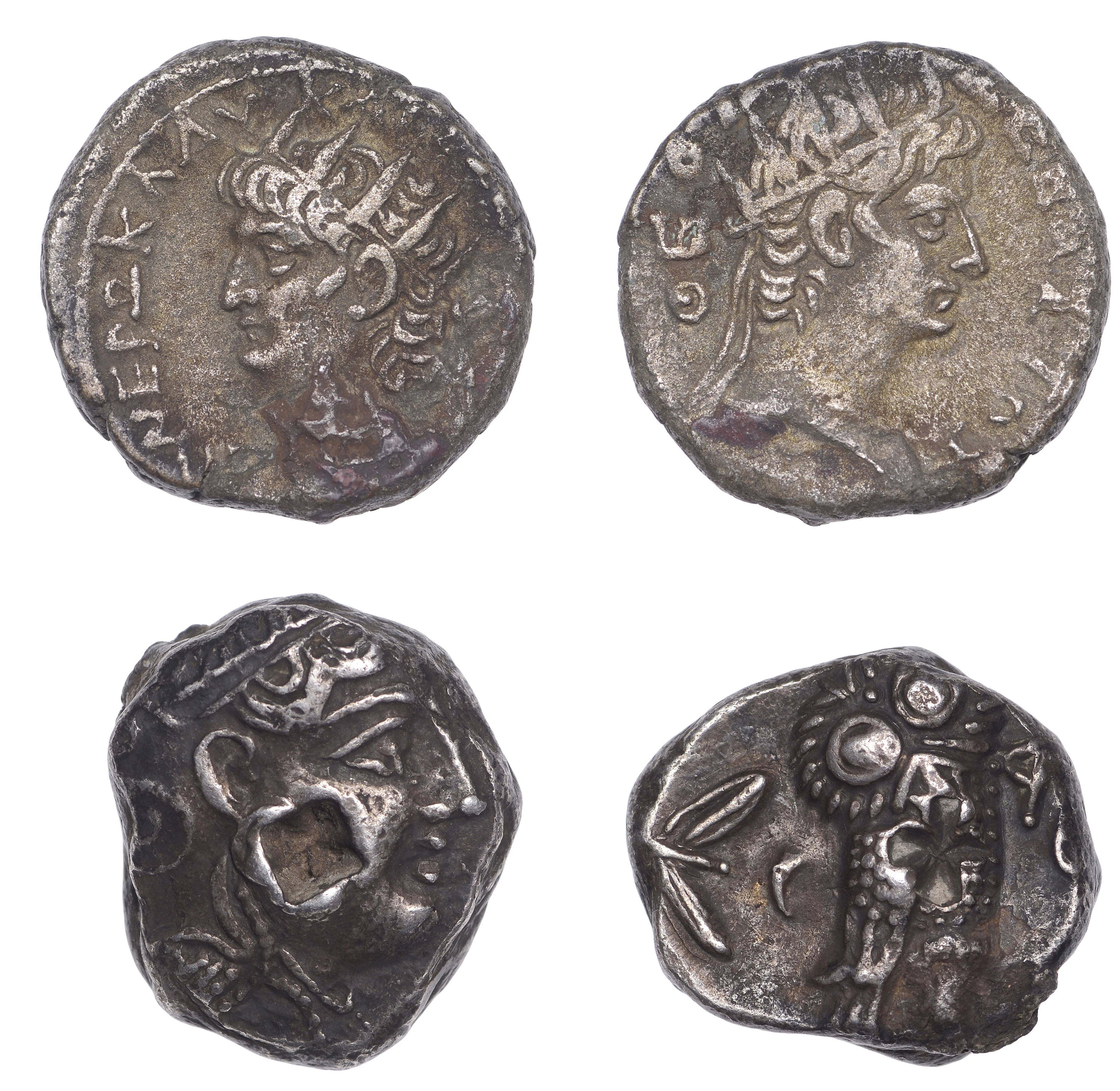 Attica, Athens, Tetradrachm, c. 353-294, helmeted head of Athena right