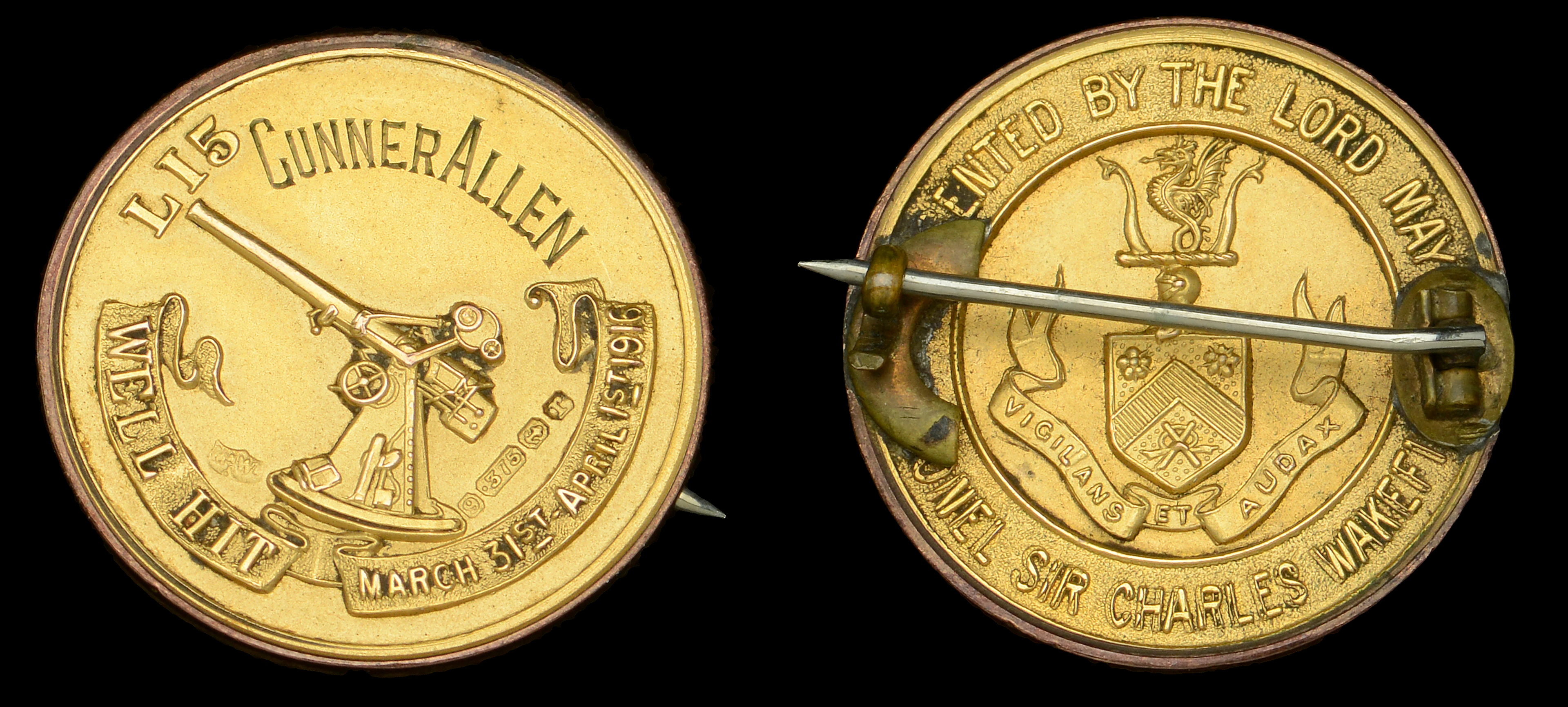 The Lord Mayor of The City of London, Sir Charles Wakefield’s Gold