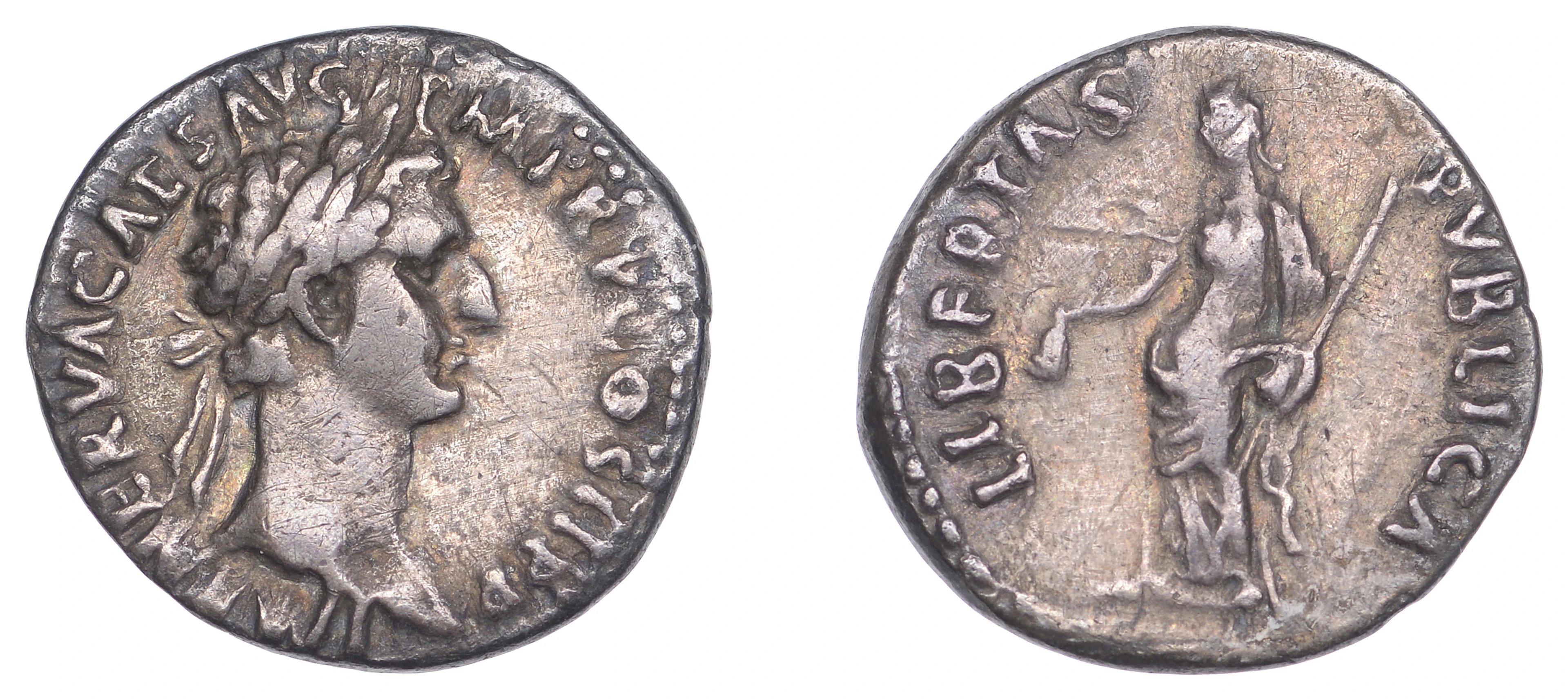 Nerva (96-98), Denarius, 96, laureate head right, imp nerva caes avg
