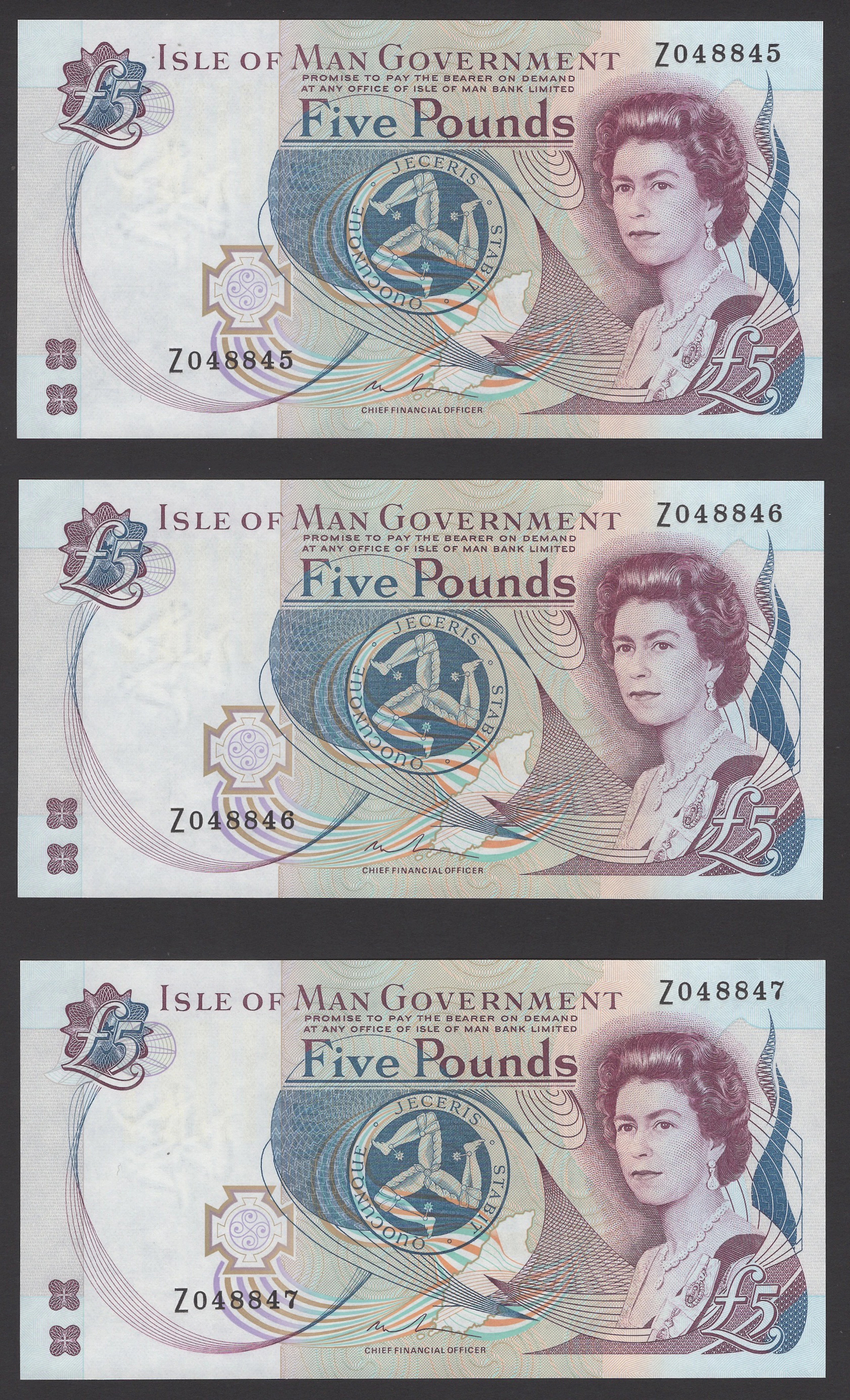 Isle of Man Government, Malcolm Couch, replacement £5 (9), ND (c.2013)