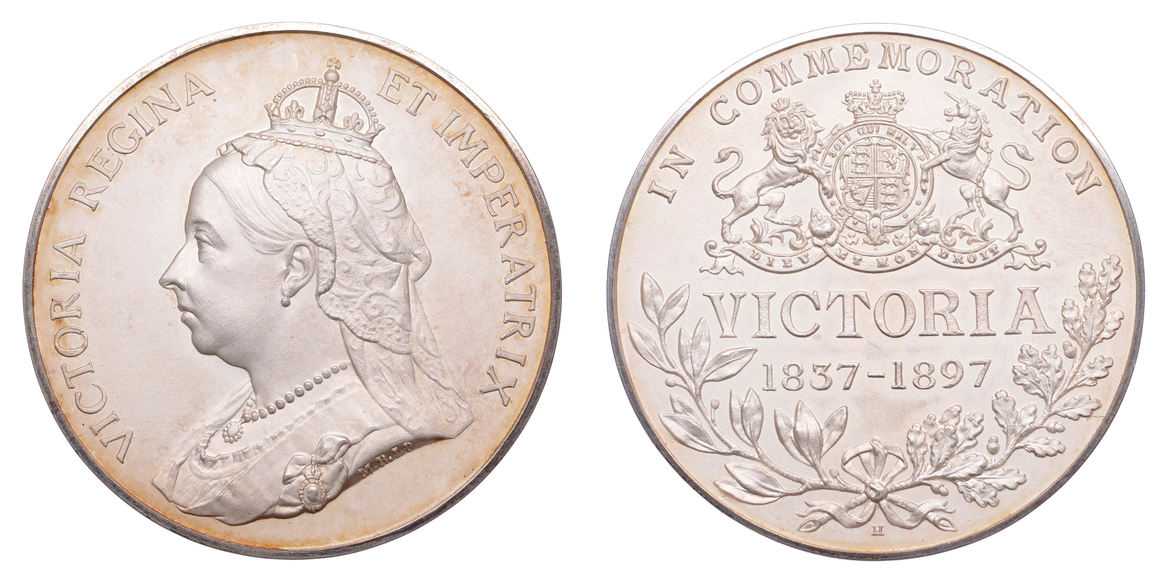 Victoria, Diamond Jubilee, 1897, a silver medal by the Heaton Mint