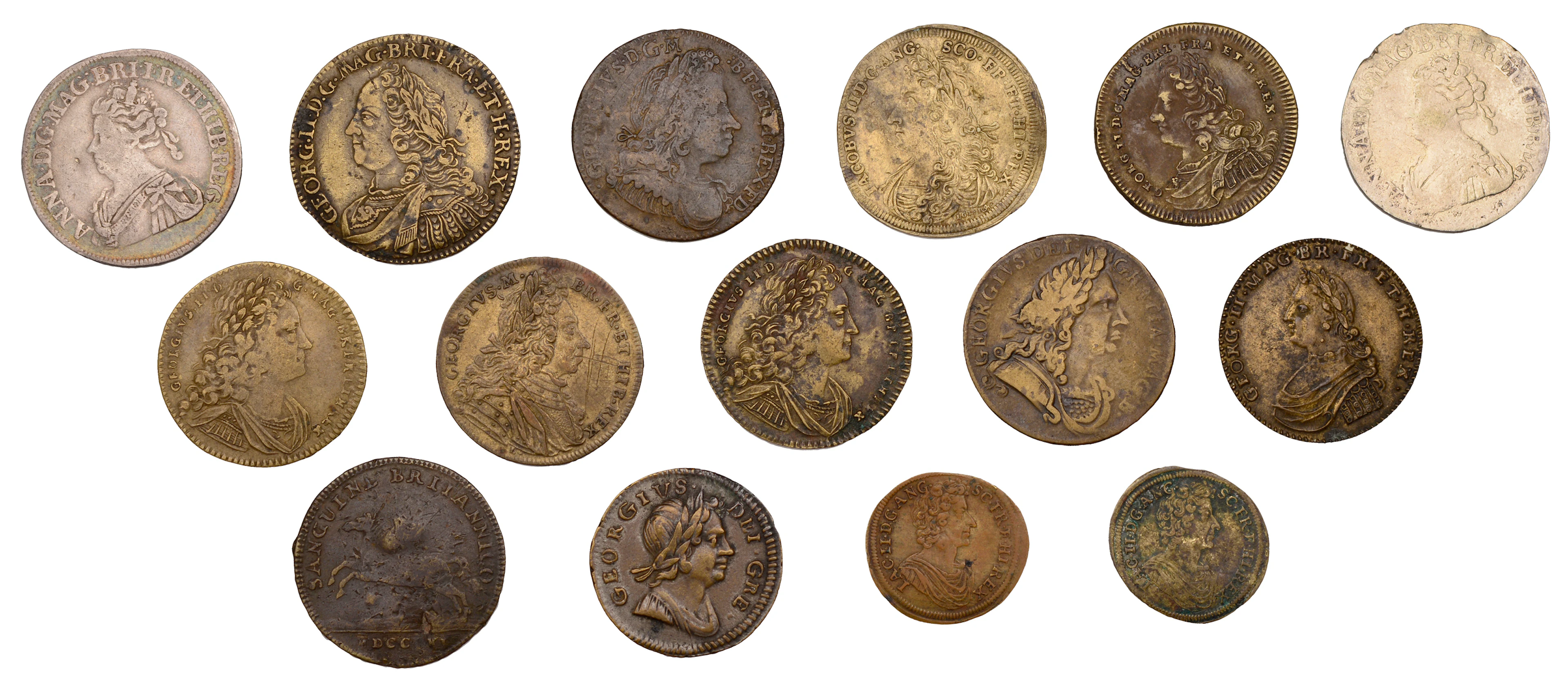 Union of England and Scotland, 1707, silver counters (2), both 26mm