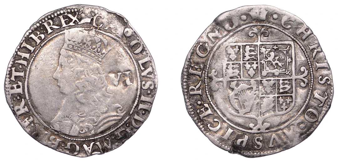 Charles II (1660-1685), Third Hammered issue, Sixpence, mm. crown