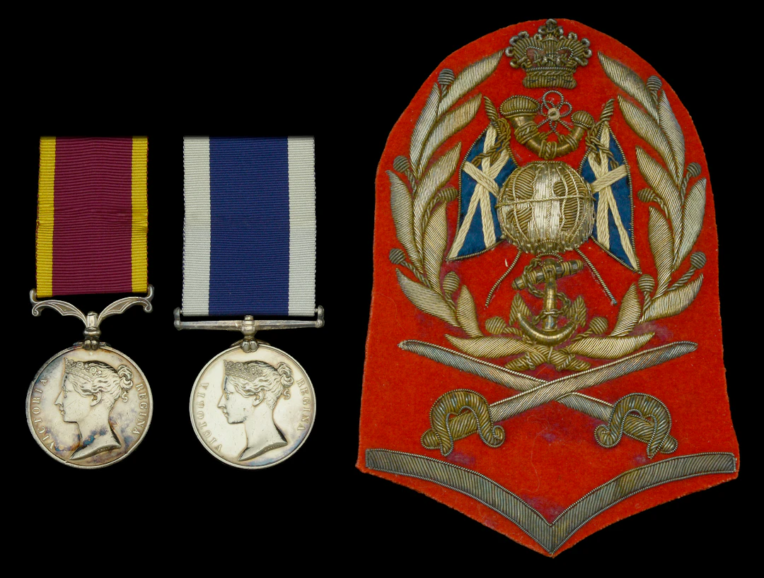 Pair: Colour Sergeant George Lanham, Royal Marines China 1857-60