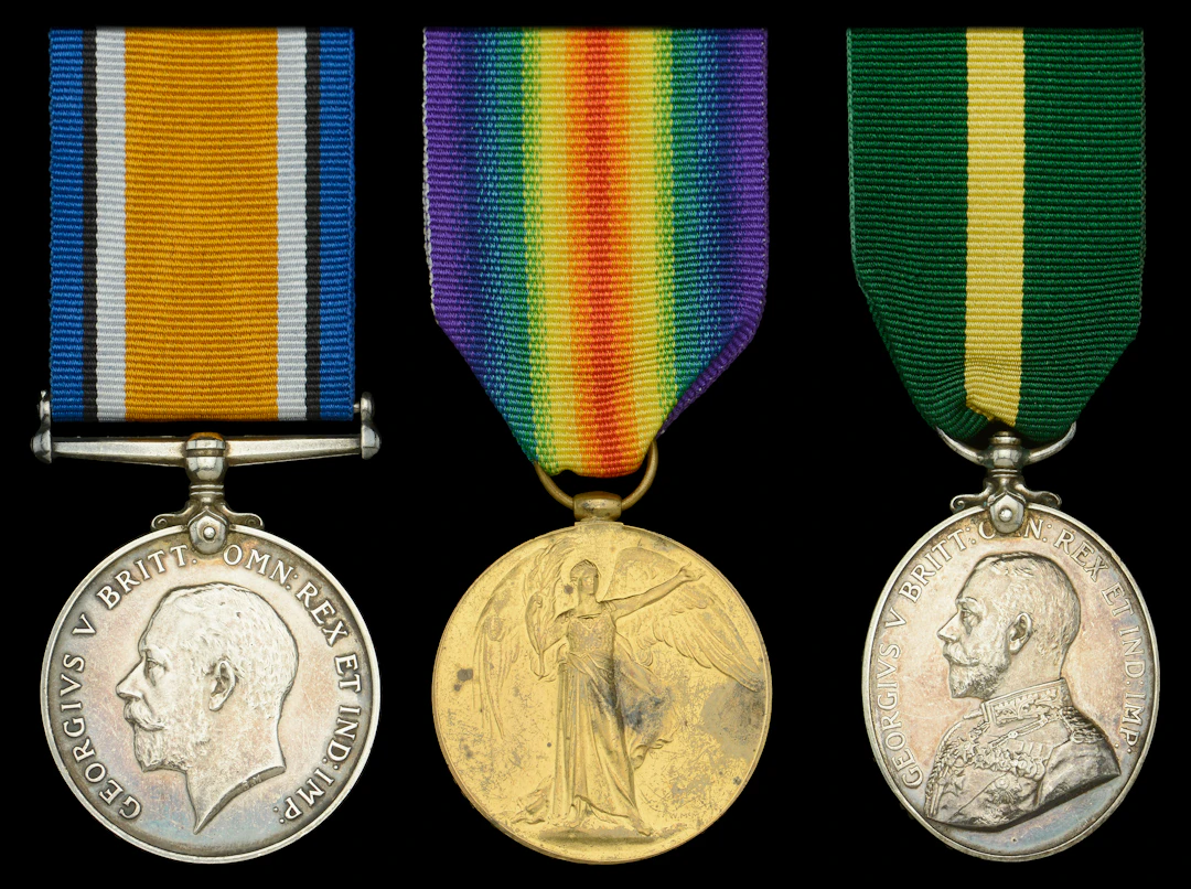 Three: Private B. Downs, East Surrey Regiment British War and Victory