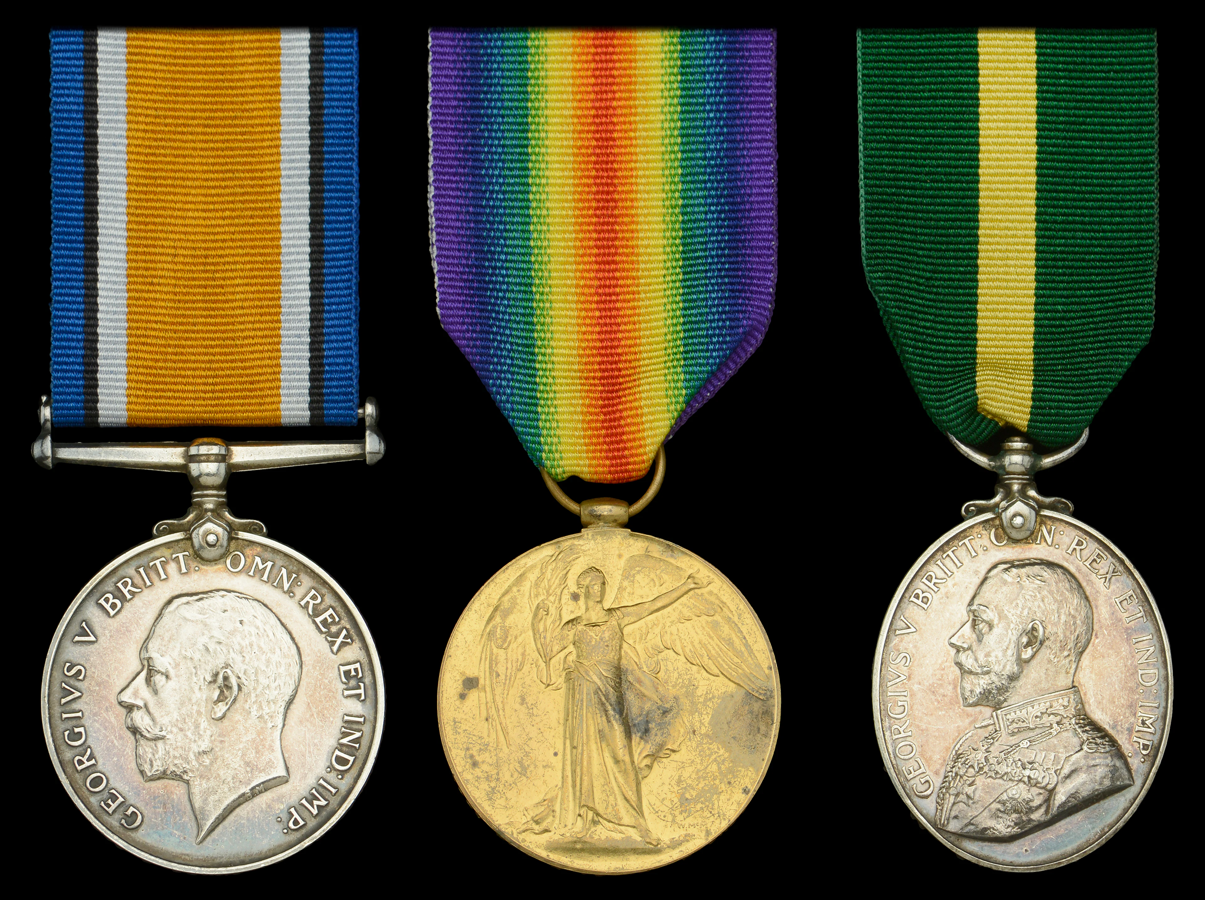 Three: Private B. Downs, East Surrey Regiment British War and Victory