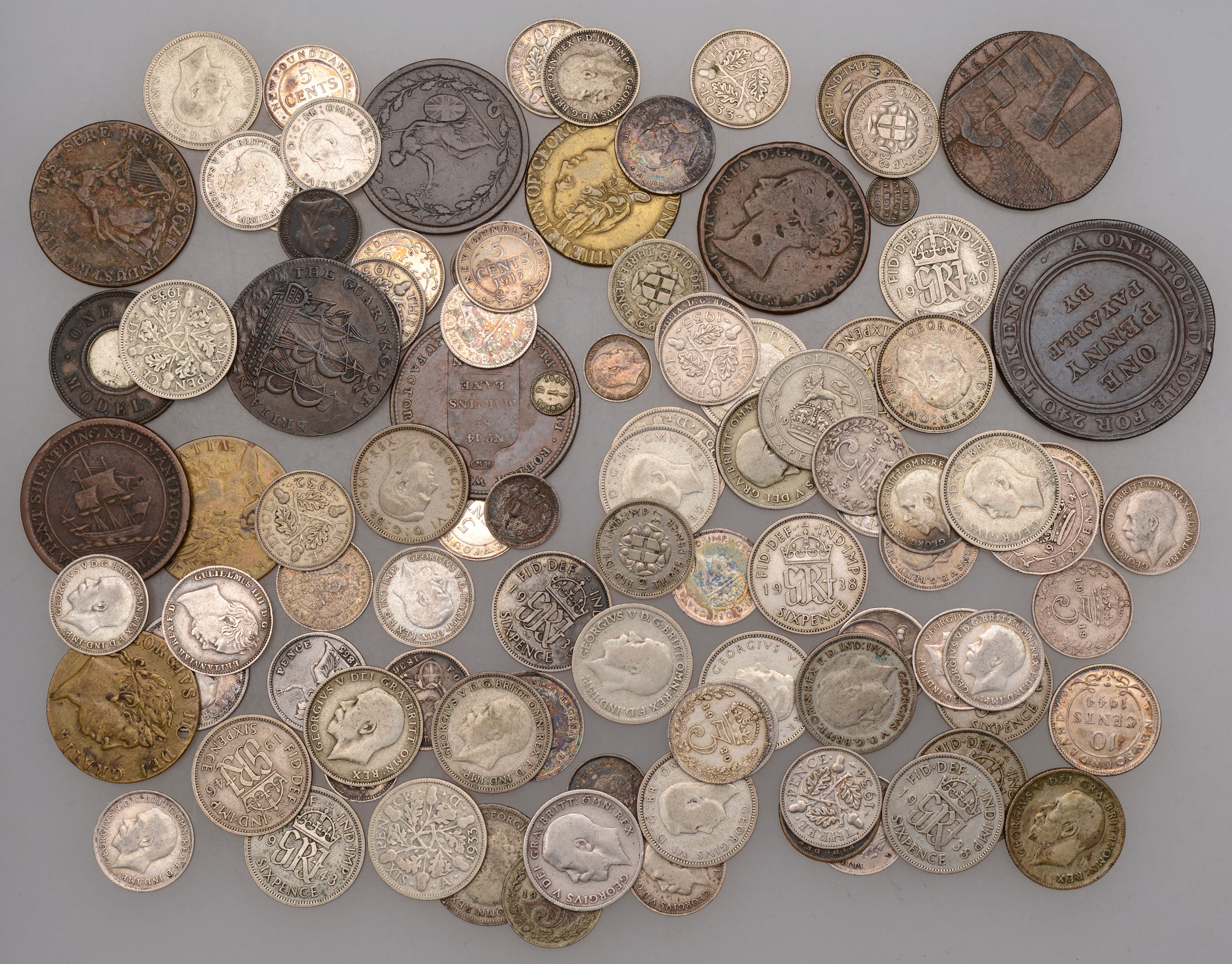 Miscellaneous British and Colonial coins in silver (85) and base metals
