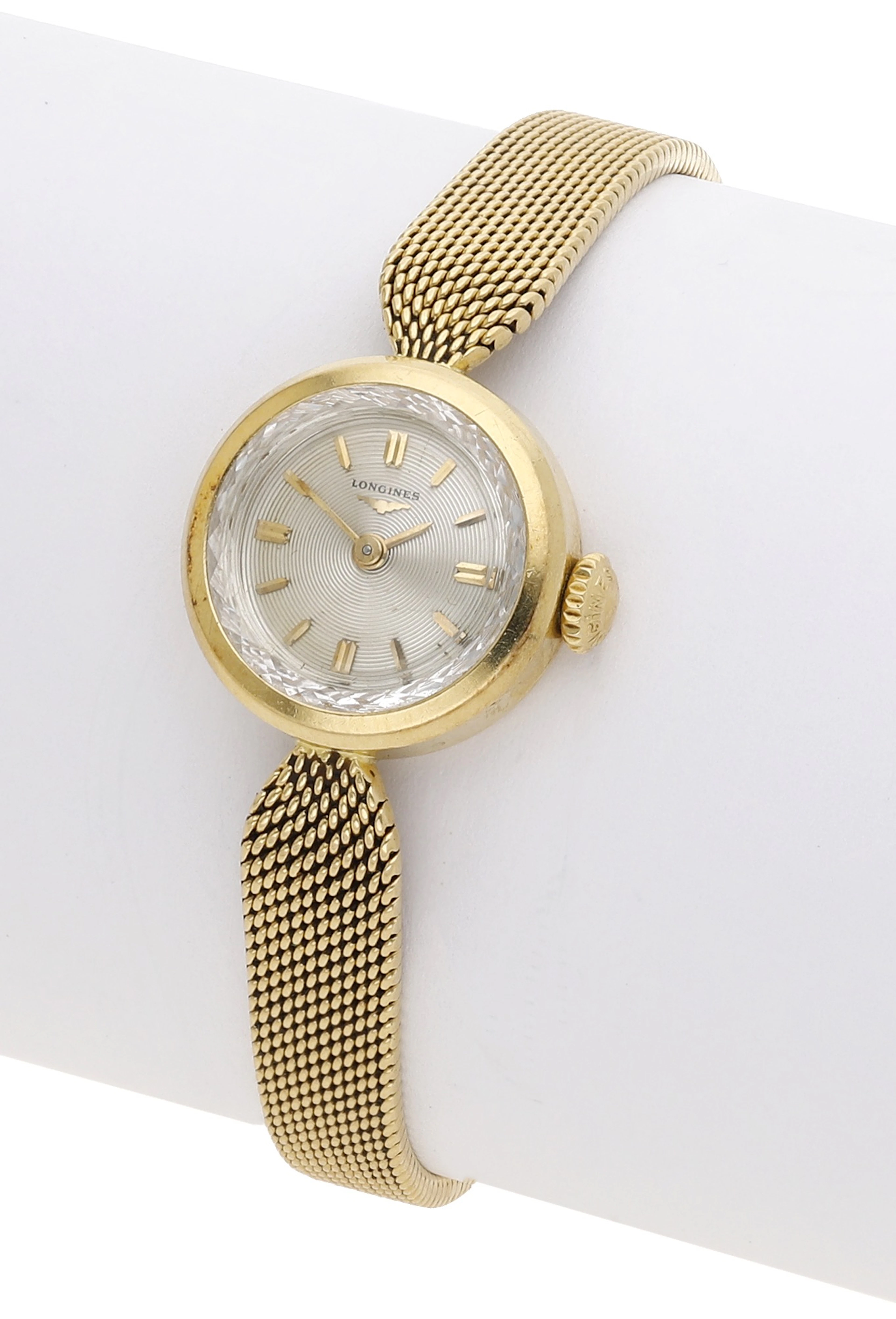 Longines. A lady’s gold bracelet watch, circa 1960. Movement: cal.
