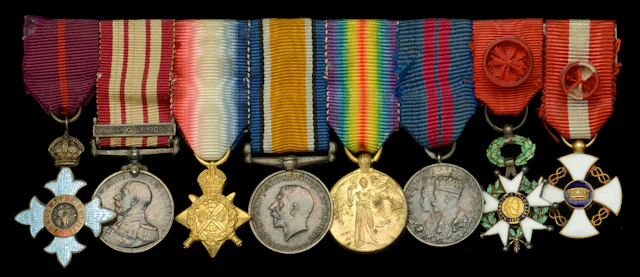 A Great War C.B.E. mounted group of eight miniature dress medals attributed