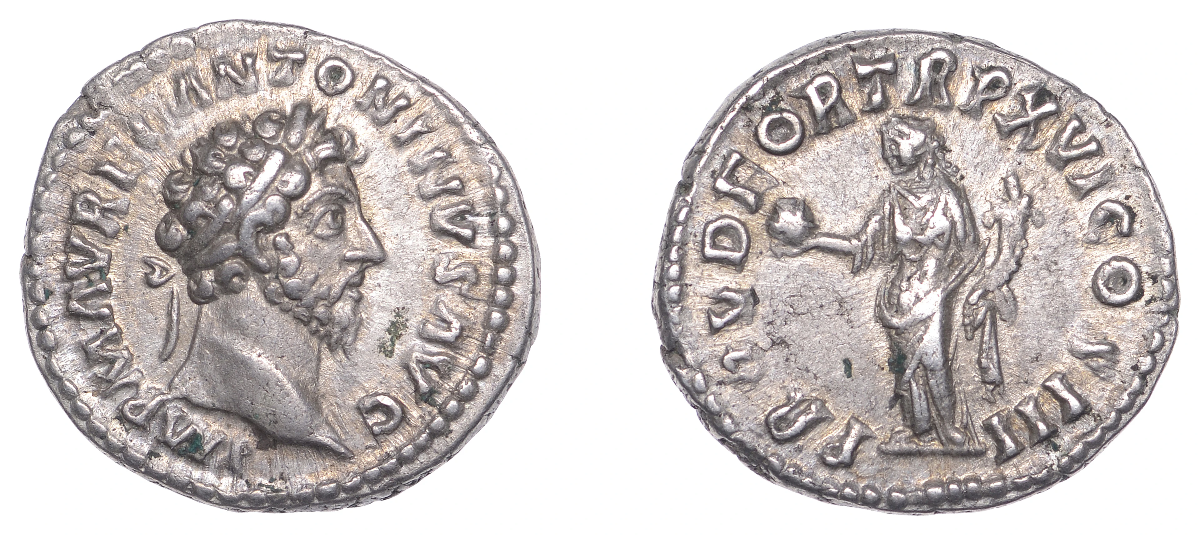 Marcus Aurelius (161-180), Denarius, 161-2, laureate head right, imp