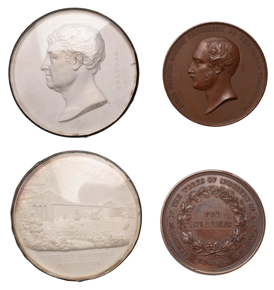 Institute of Civil Engineers, Telford Medal, 1828, a silver award