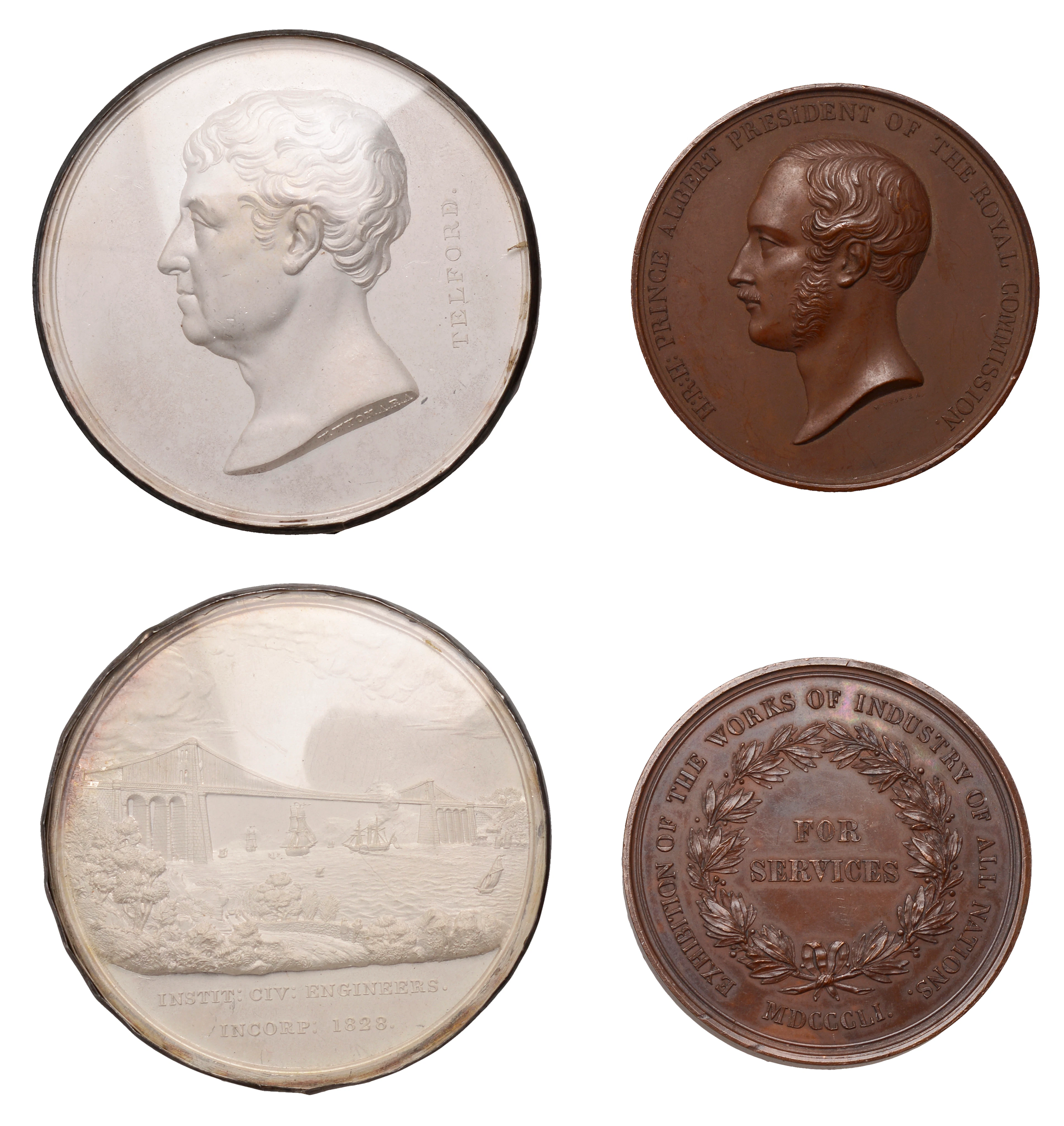 Institute of Civil Engineers, Telford Medal, 1828, a silver award