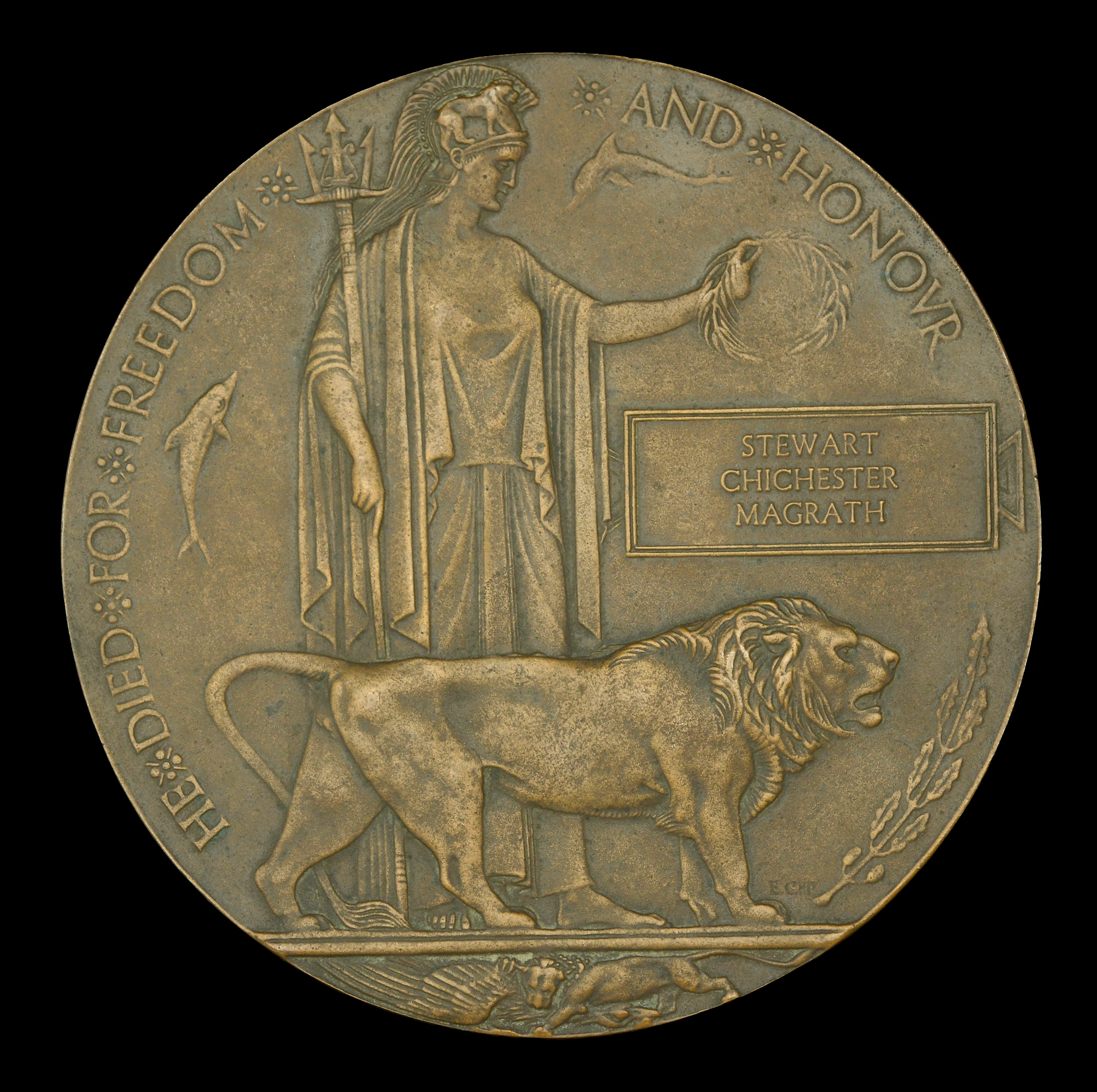 The Great War Memorial Plaque to Lieutenant-Commander S. C. Magrath