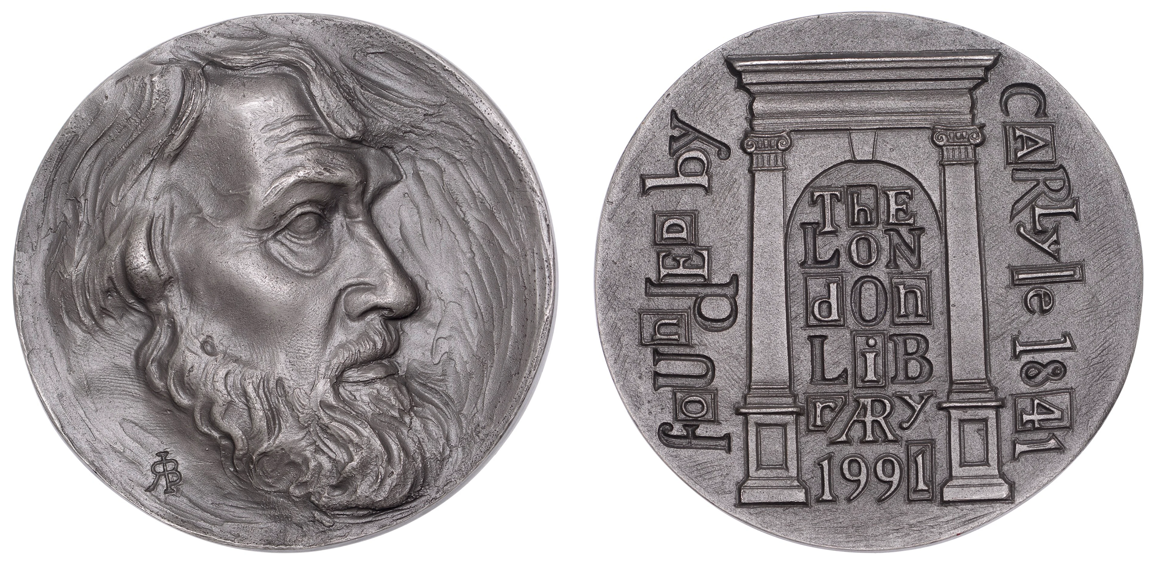 ENGLAND, 150th Anniversary of the London Library, 1991, a cast silver
