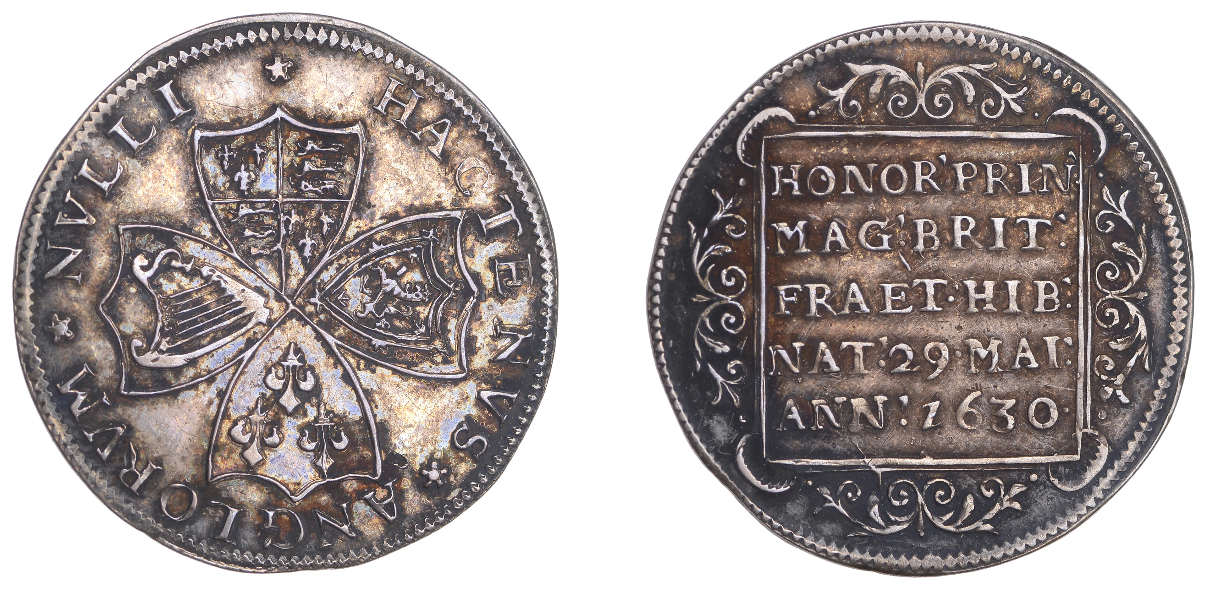 Birth of Prince Charles, 1630, a silver medal, unsigned, hactenvs