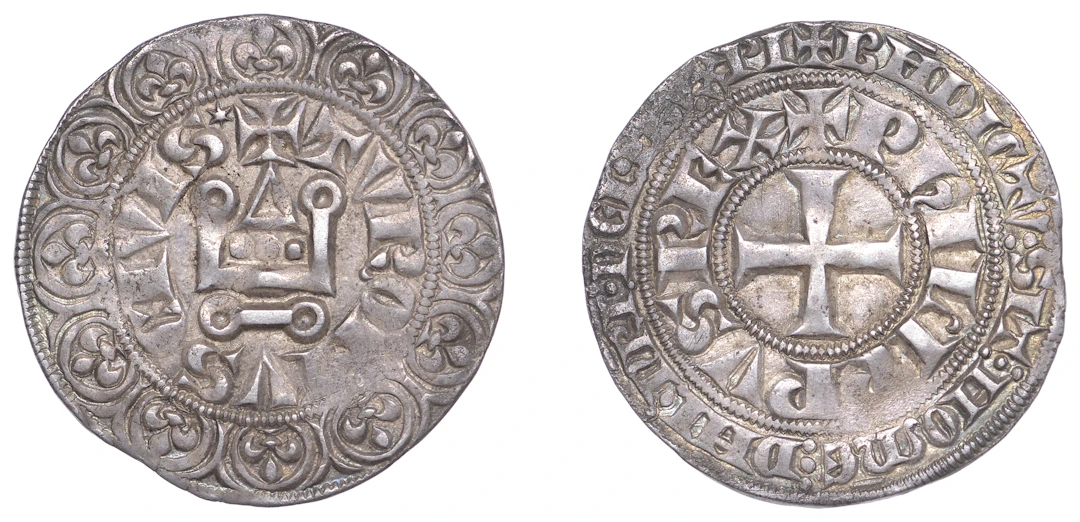 France, Henry IV (1285-1314),Gros tournois à l’O long, hook above