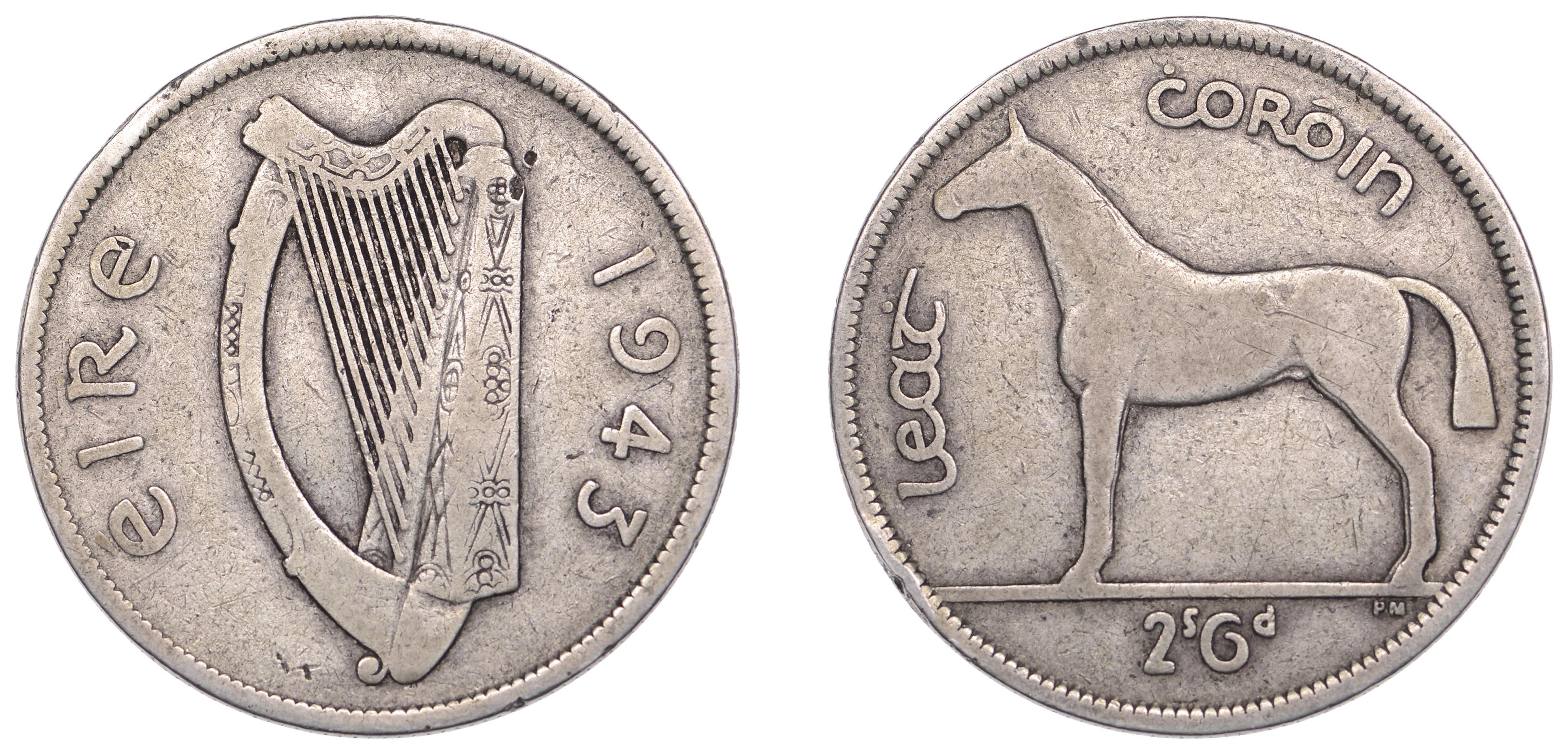 Ireland, Eire, Halfcrown, 1943 (S 6633). Good fine, very rare £100-£150