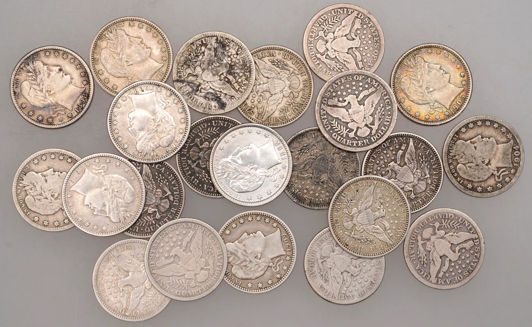 United States of America, ‘Barber’ Quarter-Dollars (22), various dates