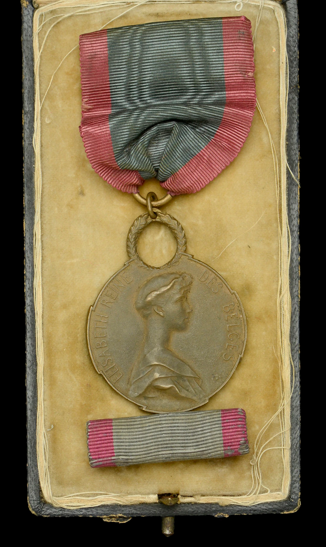The Belgian Queen Elisabeth Medal awarded to Miss Elizabeth A. Scoble
