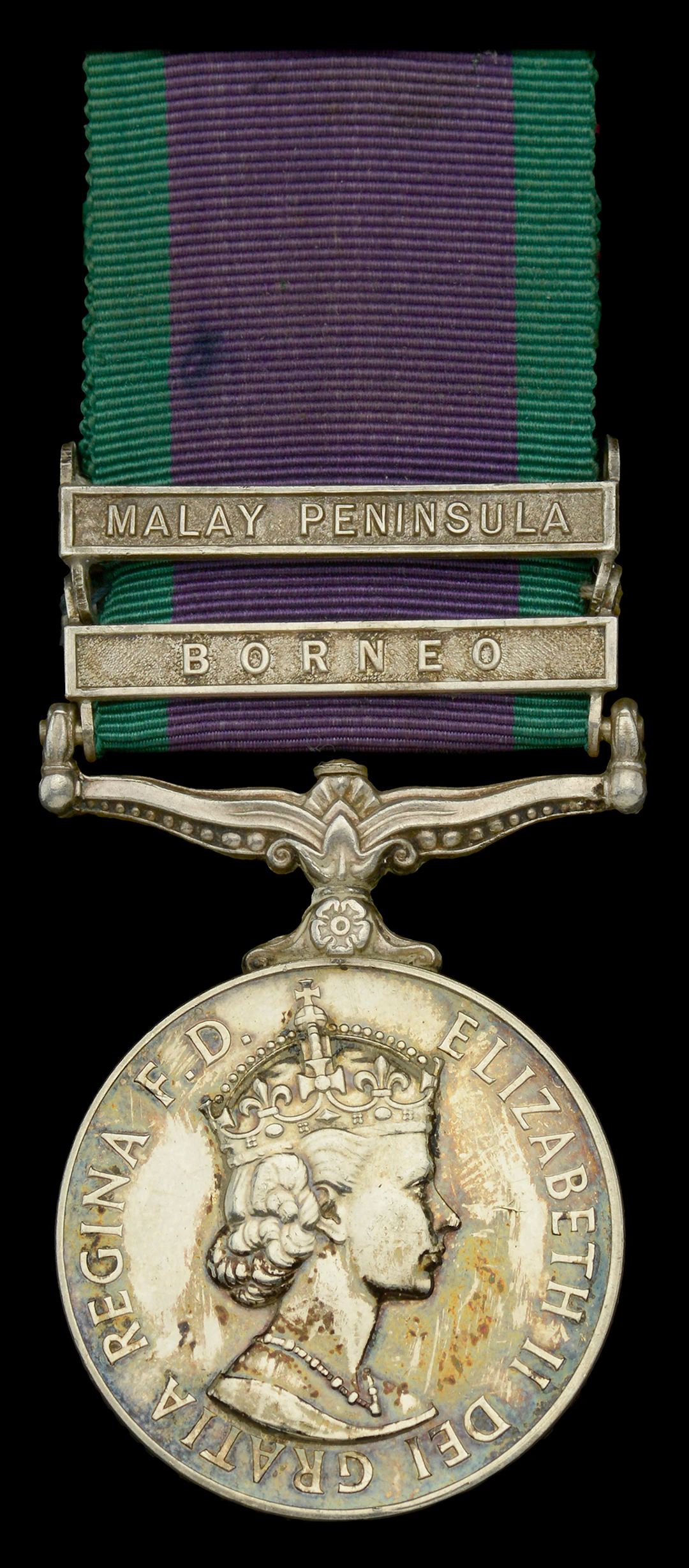 General Service 1962-2007, 2 clasps, Borneo, Malay Peninsula, second