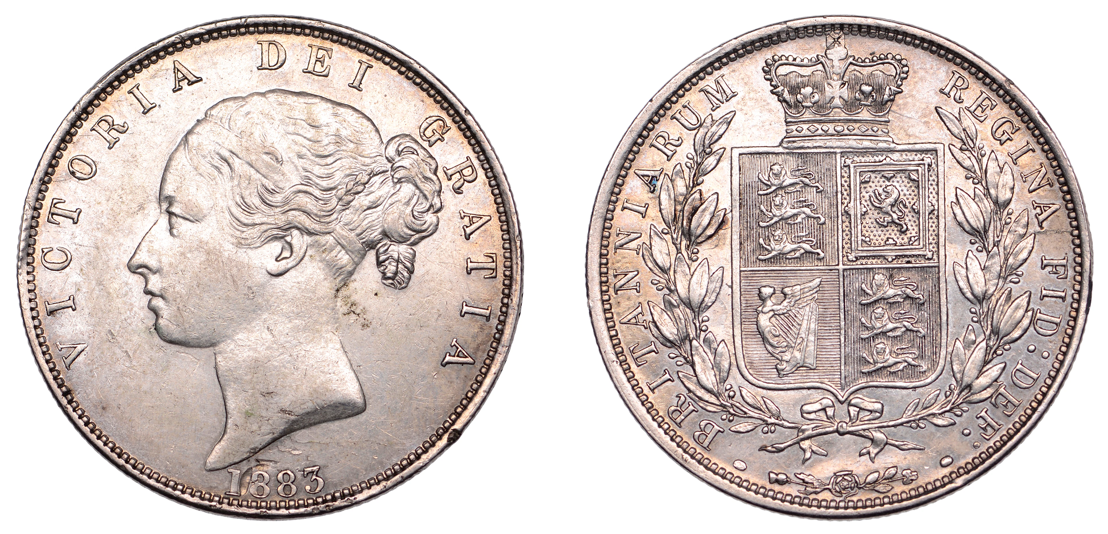 Victoria (1837-1901), Halfcrown, 1885 (ESC 2765; S 3889). Cleaned