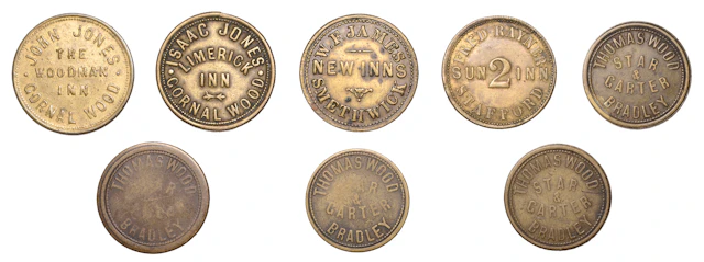 Miscellaneous Tokens and Checks, STAFFORDSHIRE, Bradley, Star & Garter