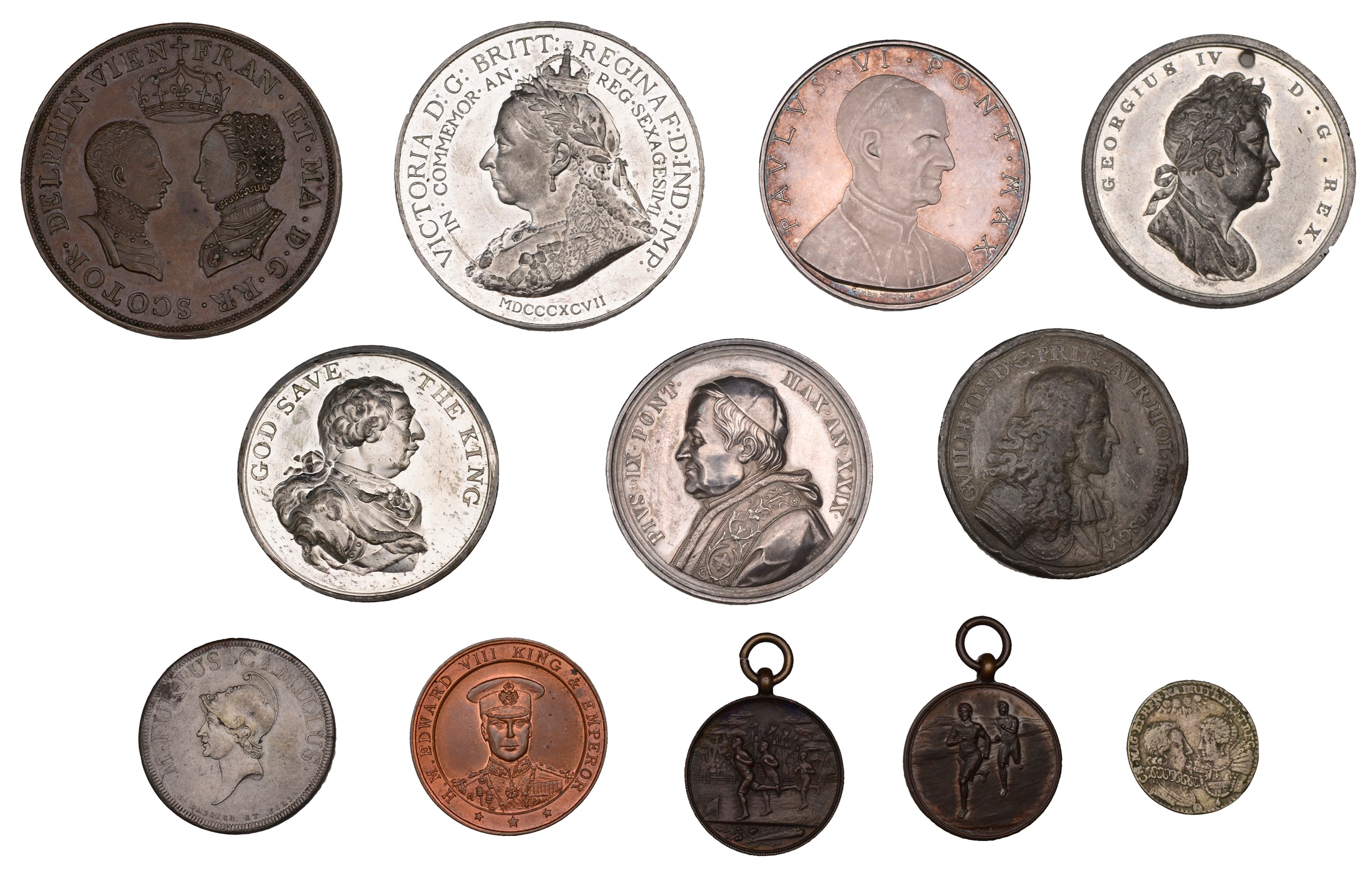 Miscellaneous medals in silver (2) and base metal (7), various issuers