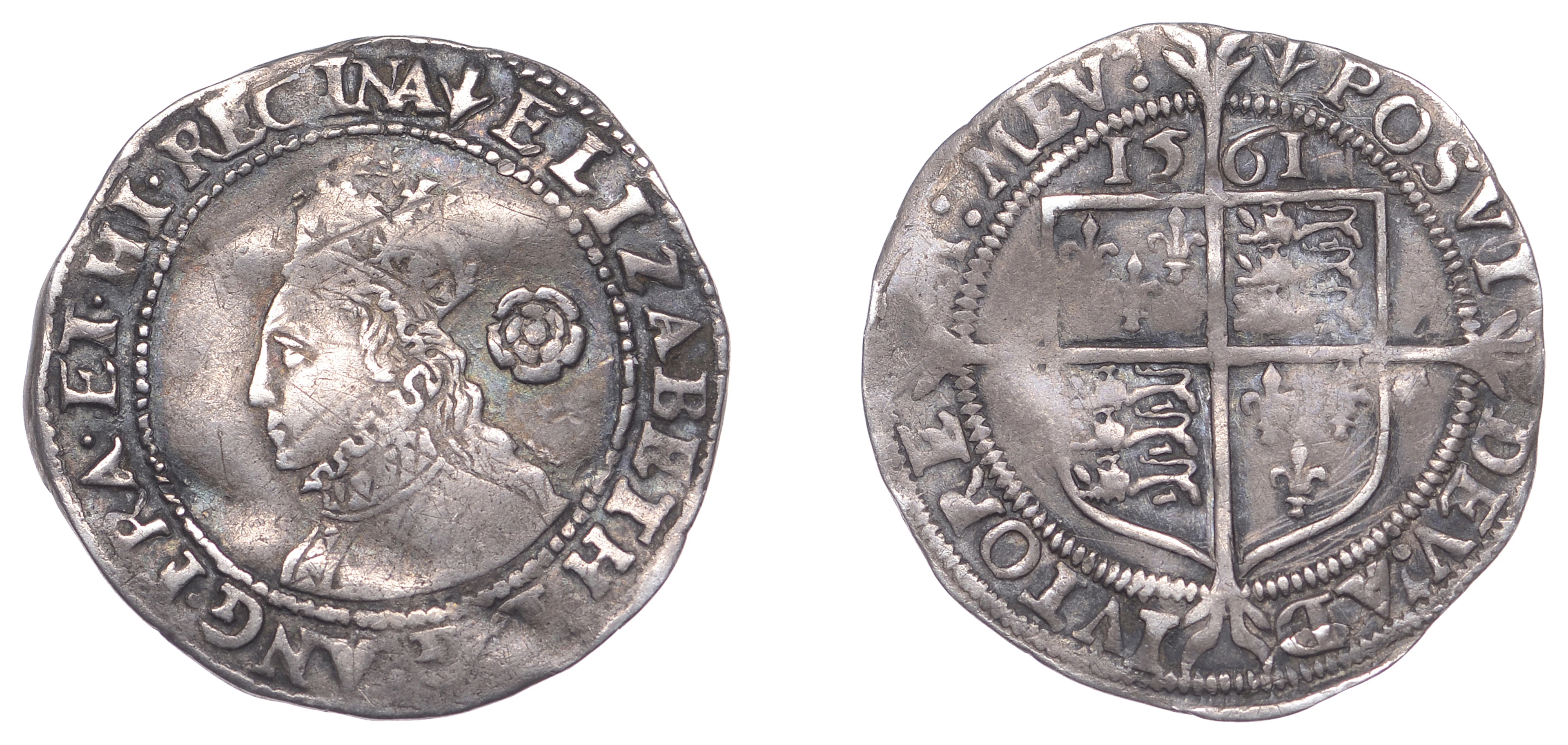 Elizabeth I (1558-1603), Third issue, Threepence, 1561, mm. pheon