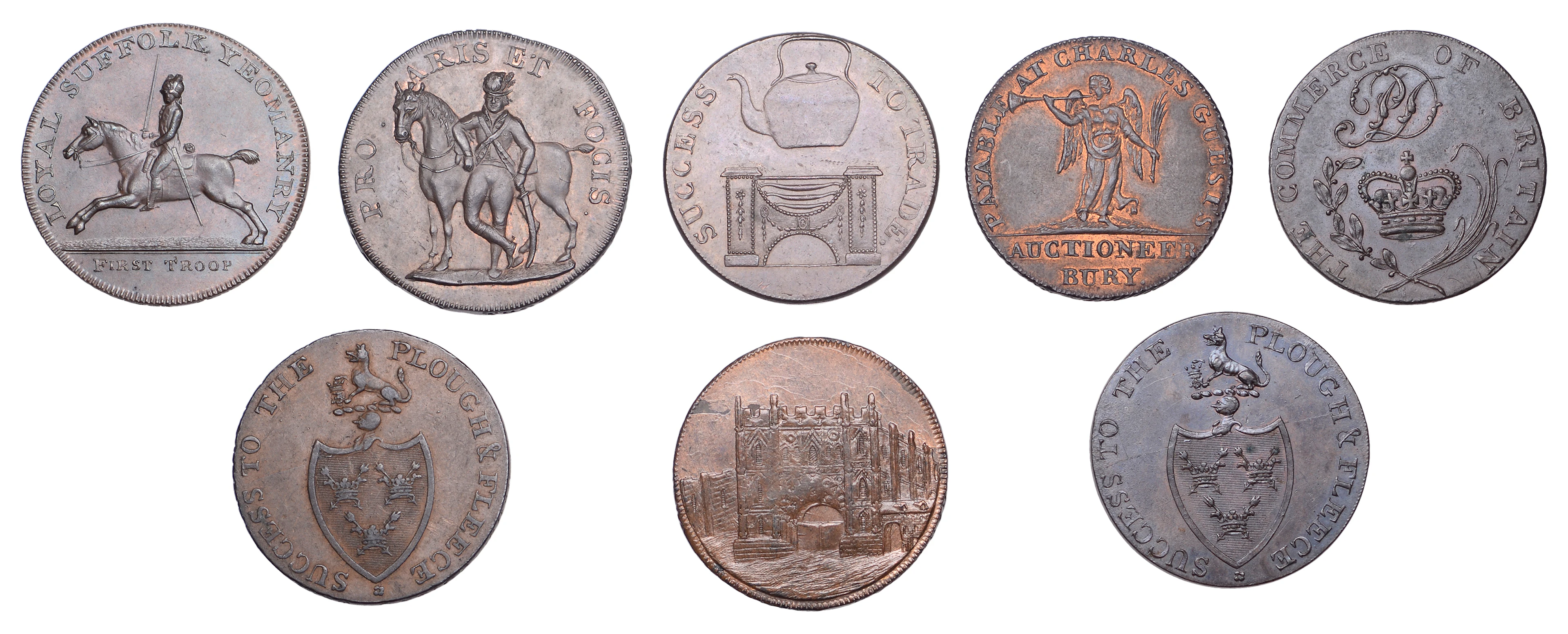 18th Century Tokens, SUFFOLK, Blything, Sir John Rous, Halfpenny