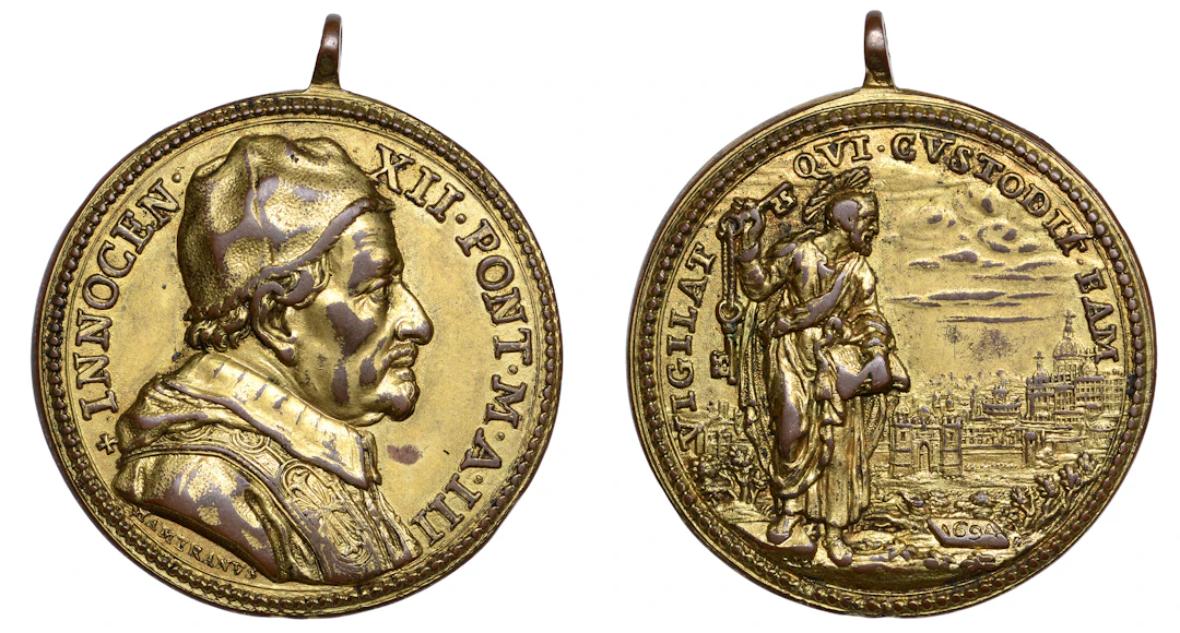 Italy: Papal States, St Peter who Watches over Rome, 1694, yr. 3