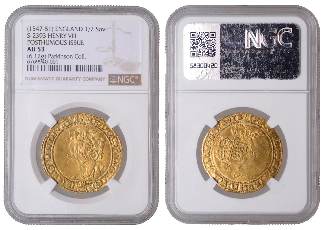 Henry VIII (1509-1547), Posthumous coinage, Half-Sovereign, Tower