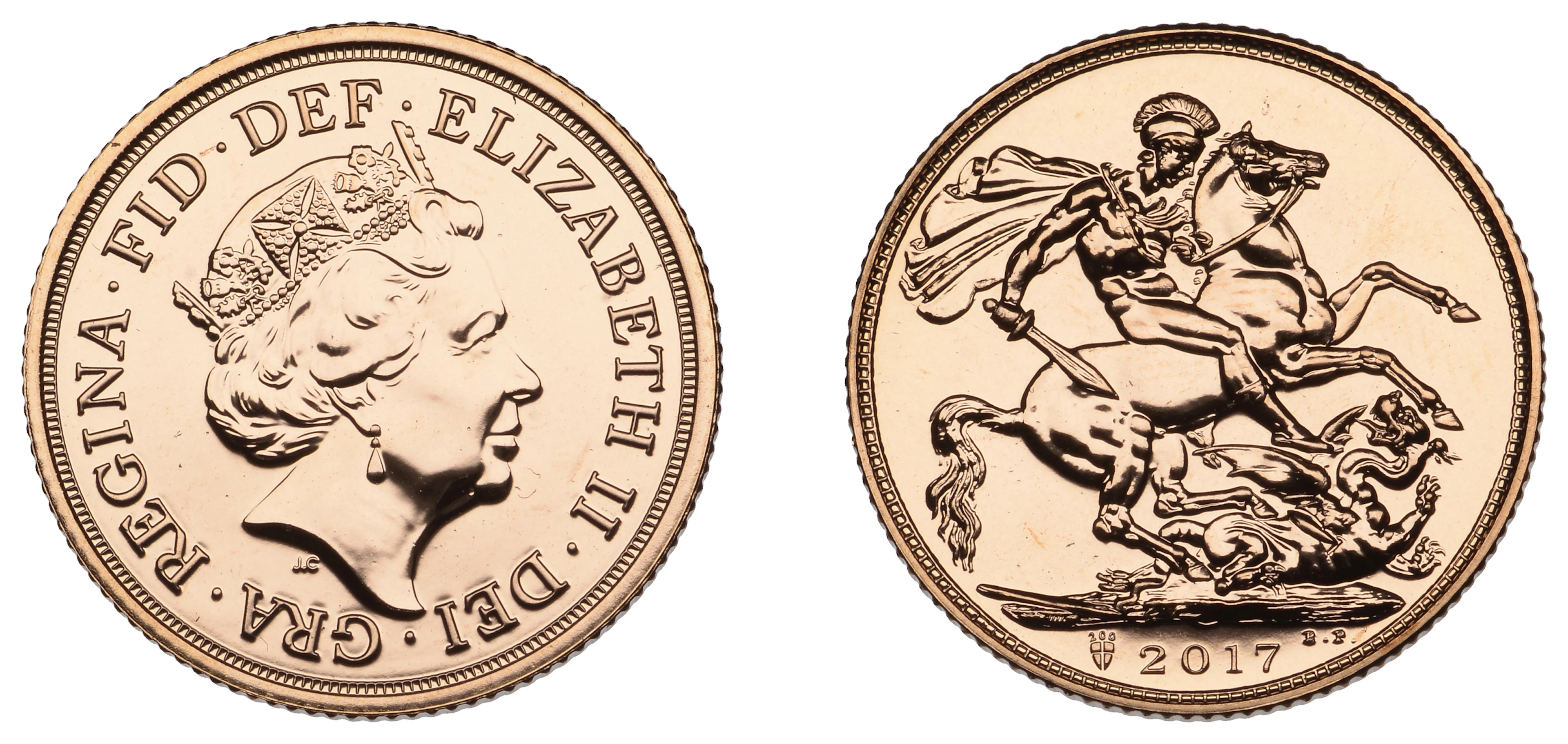 Elizabeth II (1952-2022), Decimal issues, Proof Sovereign, 2017. In