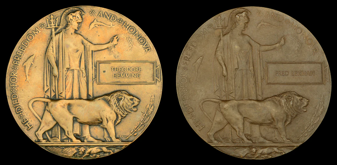 Memorial Plaque (2) (Theodore Hemming; Fred Lekman) both in original