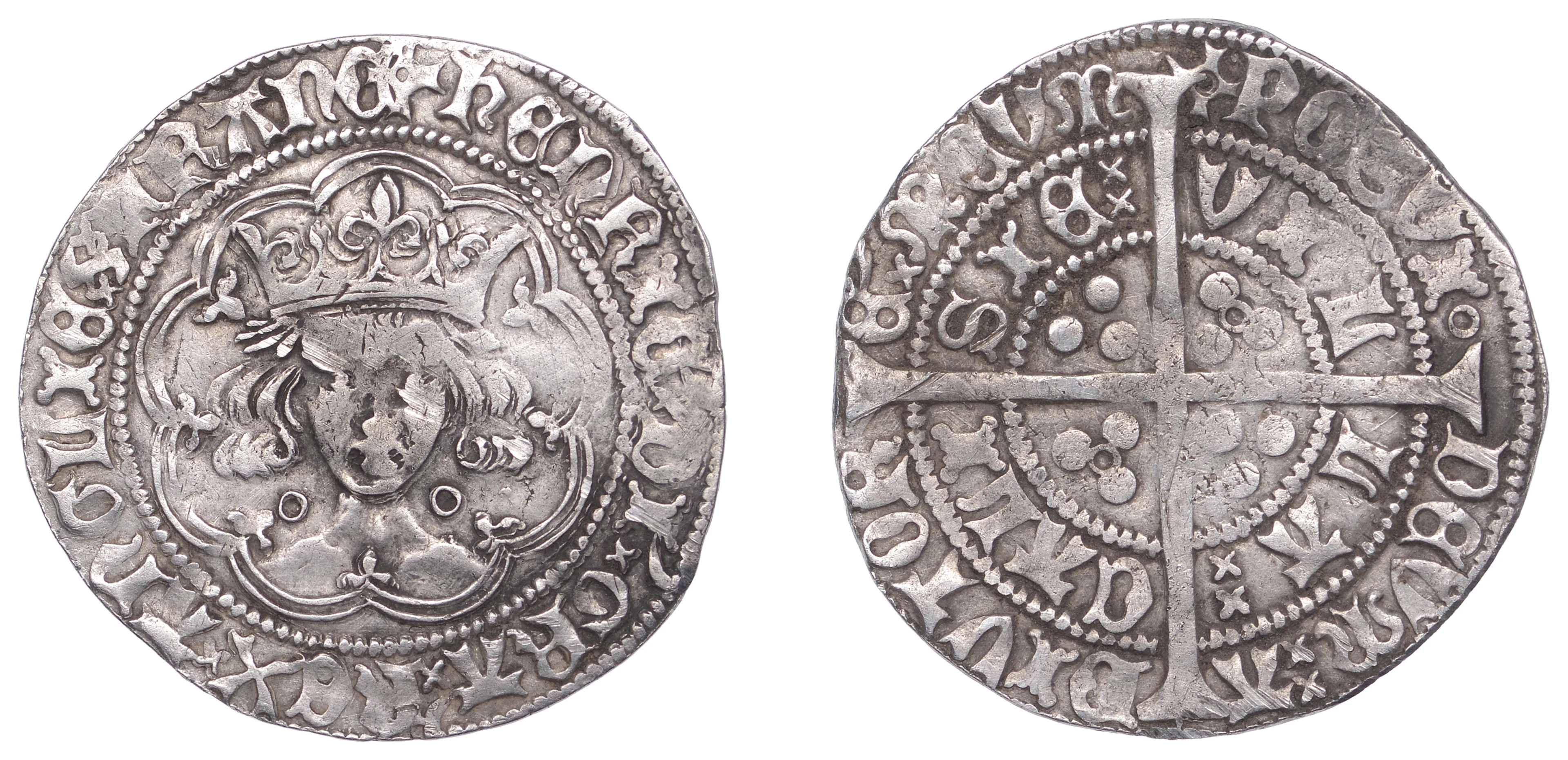 Henry VI (First reign, 1422-1461), Annulet issue, Groat, Calais, mm.
