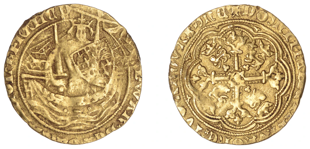 Edward III (1327-1377), Pre-Treaty period, Half-Noble, series Gf