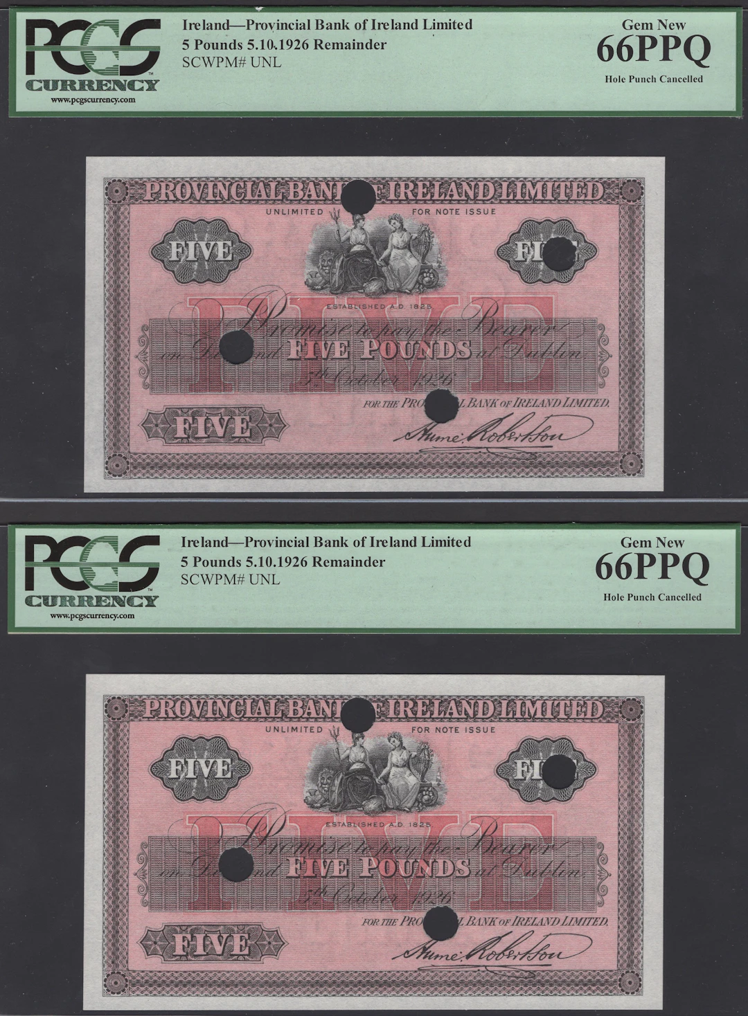 Provincial Bank of Ireland Ltd, remainder £5 (2), 5 October 1926