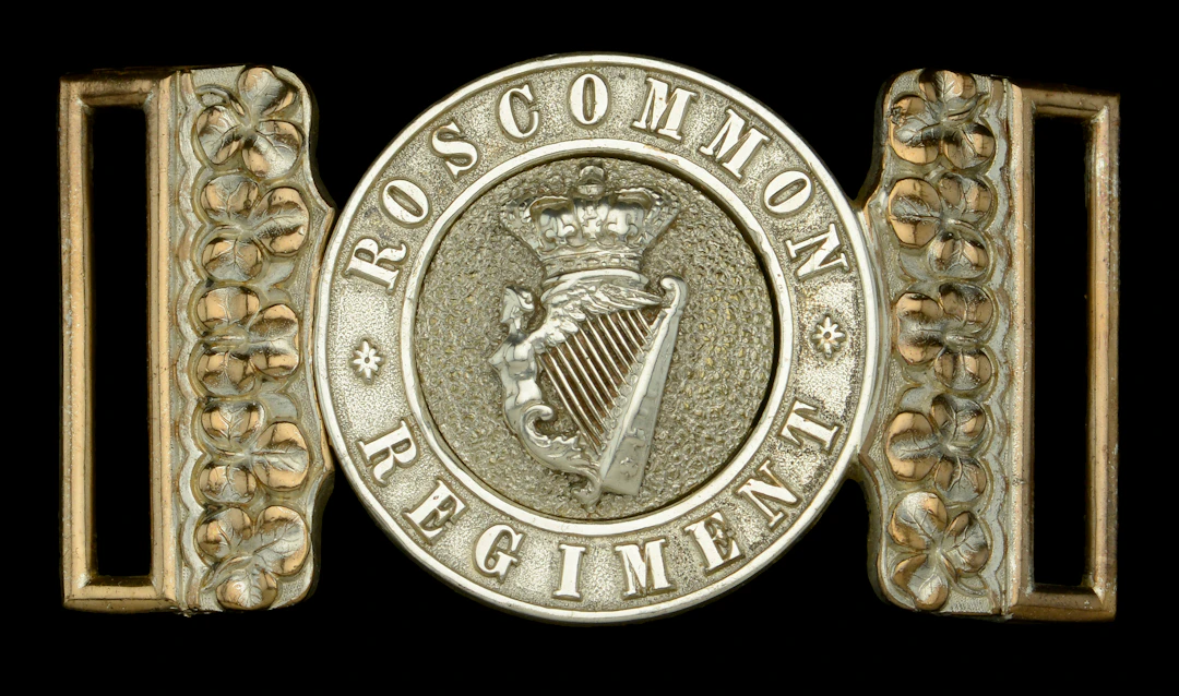 Roscommon Militia Regiment Officer’s Waist Belt Clasp. A very good