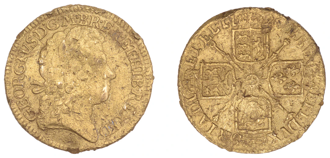 George I (1714-1727), Guinea, 1720 (EGC 512; S 3631). Excavated, poor