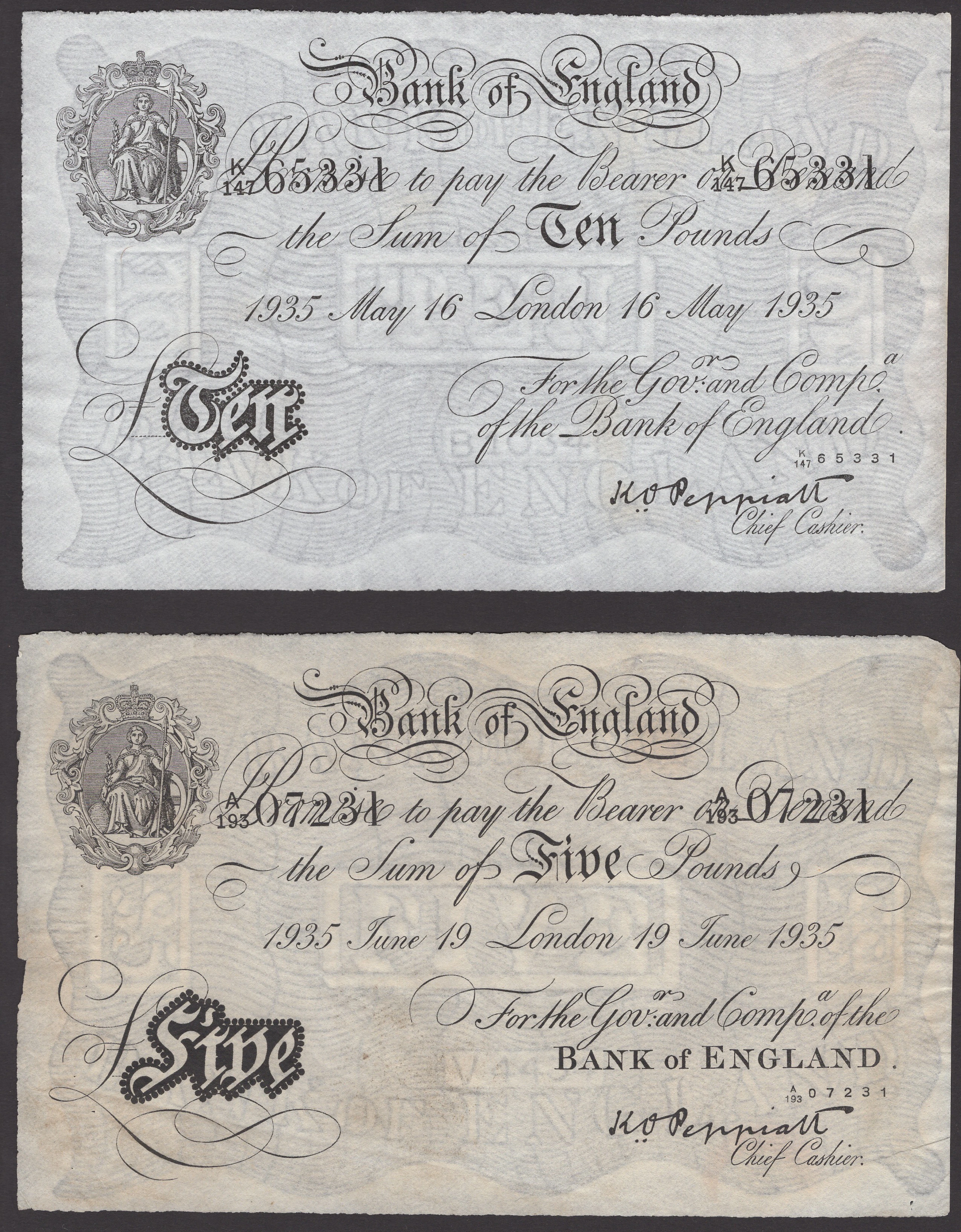 Bank of England, Kenneth O. Peppiatt, Operation Bernhard, £5 (2)