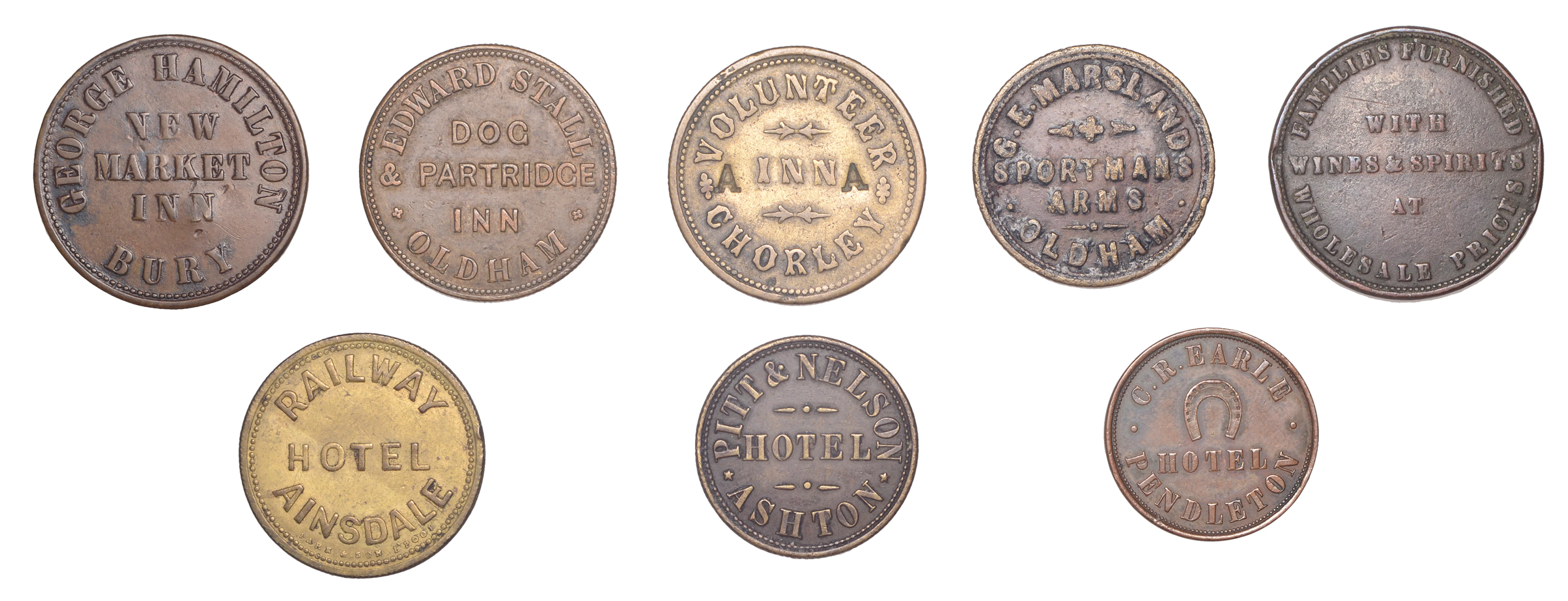 Miscellaneous Tokens and Checks, LANCASHIRE, Ainsdale, Railway Hotel