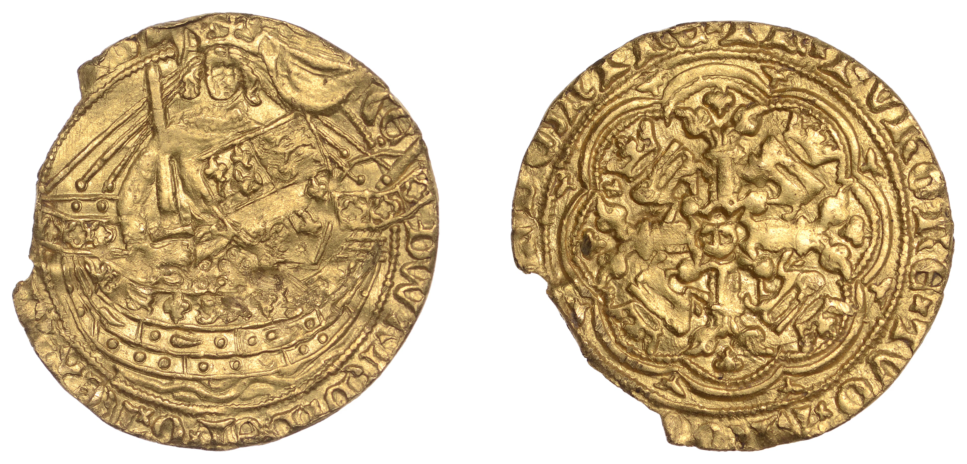 Edward III (1327-1377), Transitional Treaty period, Half-Noble, London