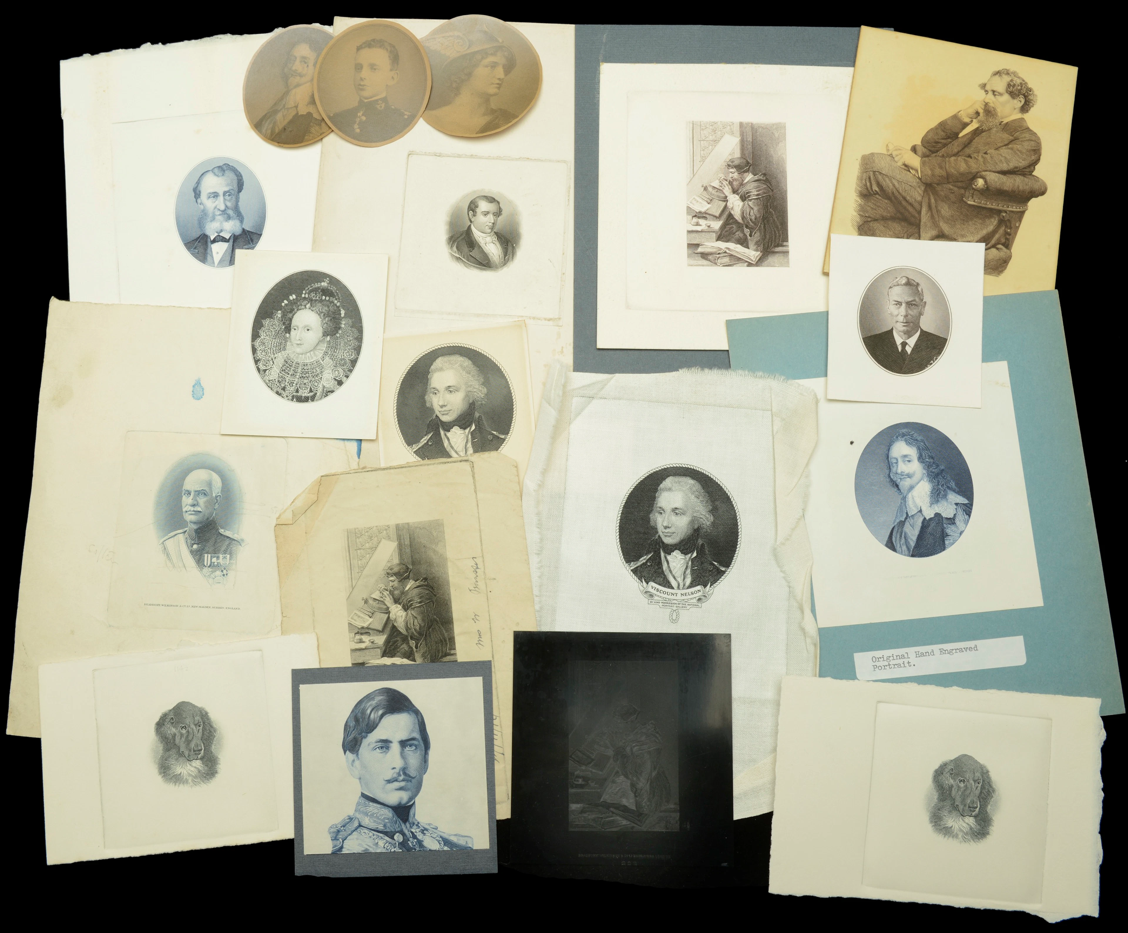 A Group of Portrait Vignettes, most of which were used on banknotes