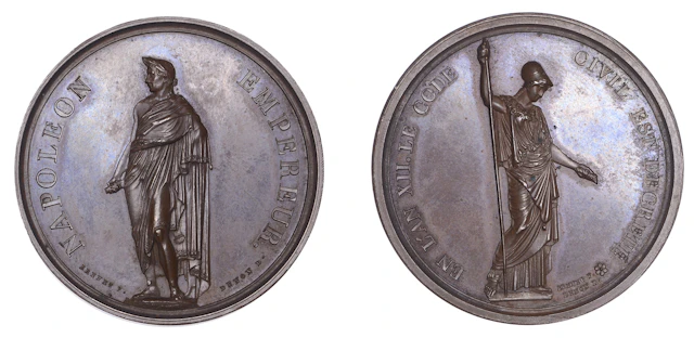 FRANCE, Le Code Civil, 1804, a bronze medal by N.-G.-A. Brenet for