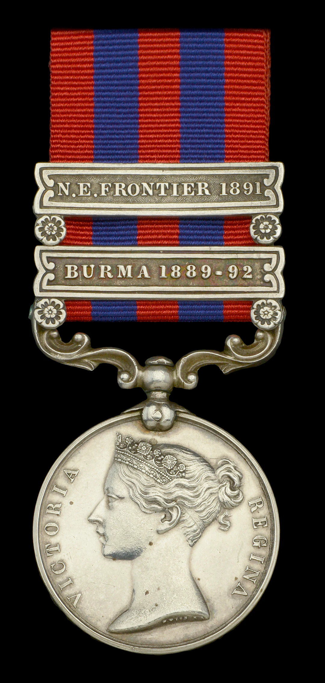 India General Service 1854-95, 2 clasps, Burma 1889-92, N.E. Frontier